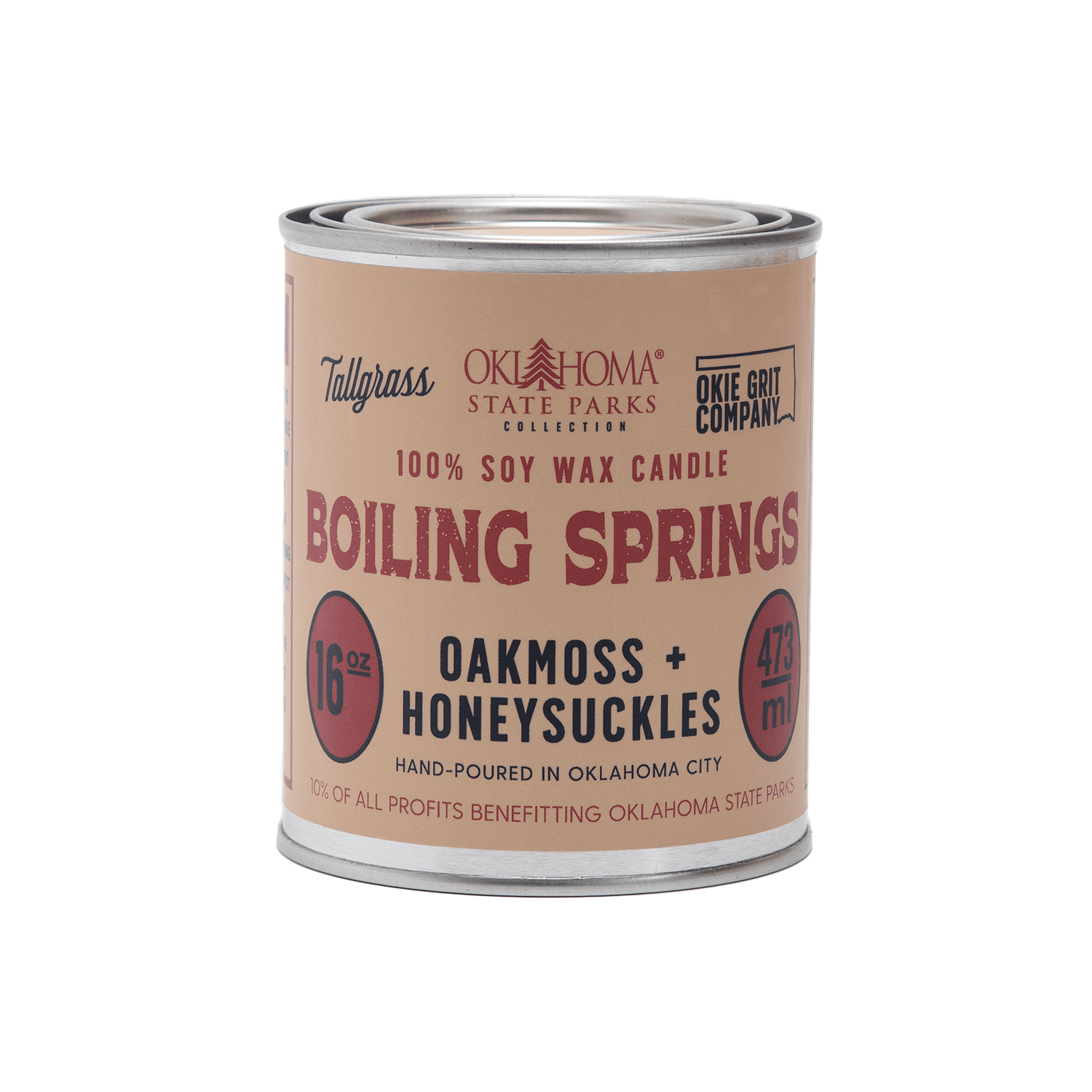 Boiling Springs: Scrub Oak + Bergamot Soy Wax Candle Tallgrass Supply