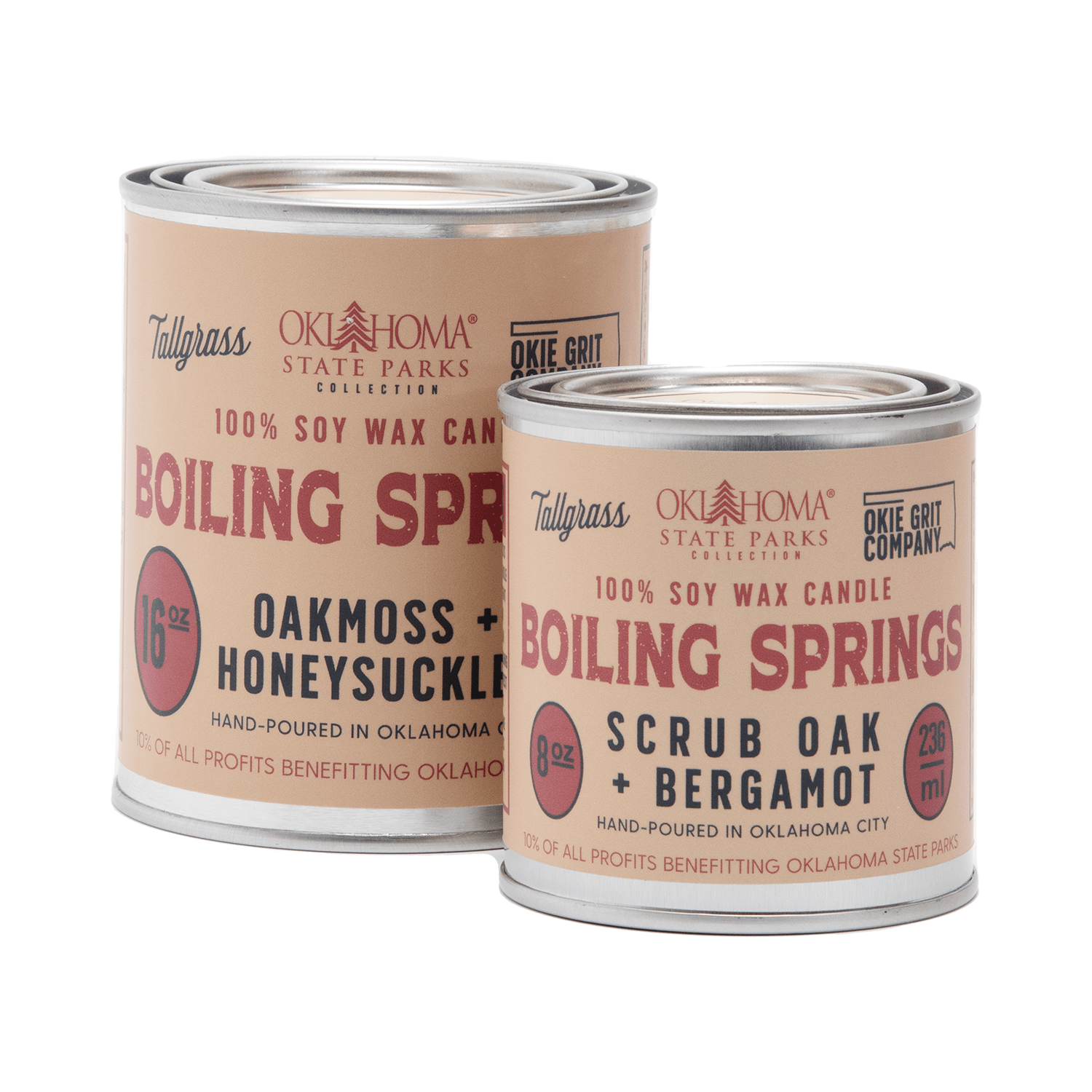 Boiling Springs: Scrub Oak + Bergamot Soy Wax Candle Tallgrass Supply