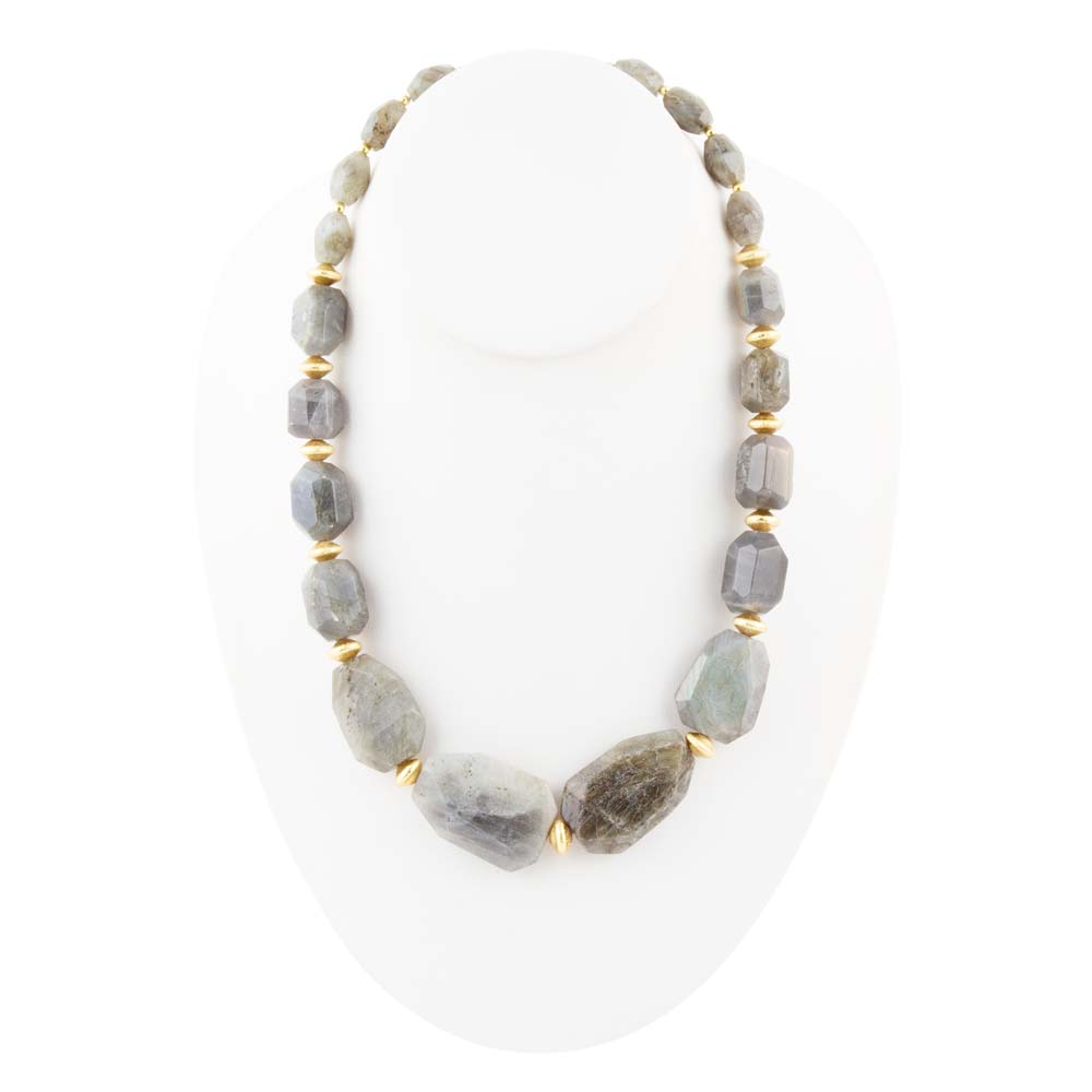 Bold Labradorite Statement Necklace Barse Jewelry