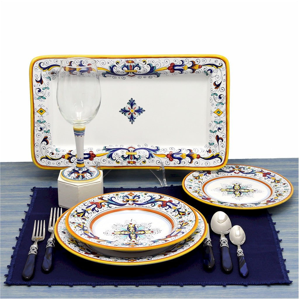 RICCO DERUTA DELUXE: 3 Pieces Place Setting (White Center)