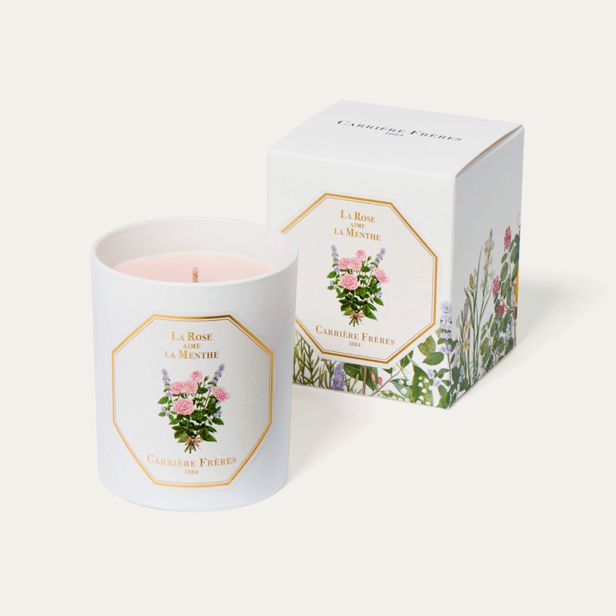 Carrière Frères - La Rose aime la Menthe Candle 6.5 oz Carrière Frères