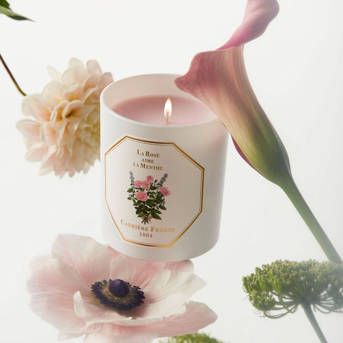 Carrière Frères - La Rose aime la Menthe Candle 6.5 oz Carrière Frères