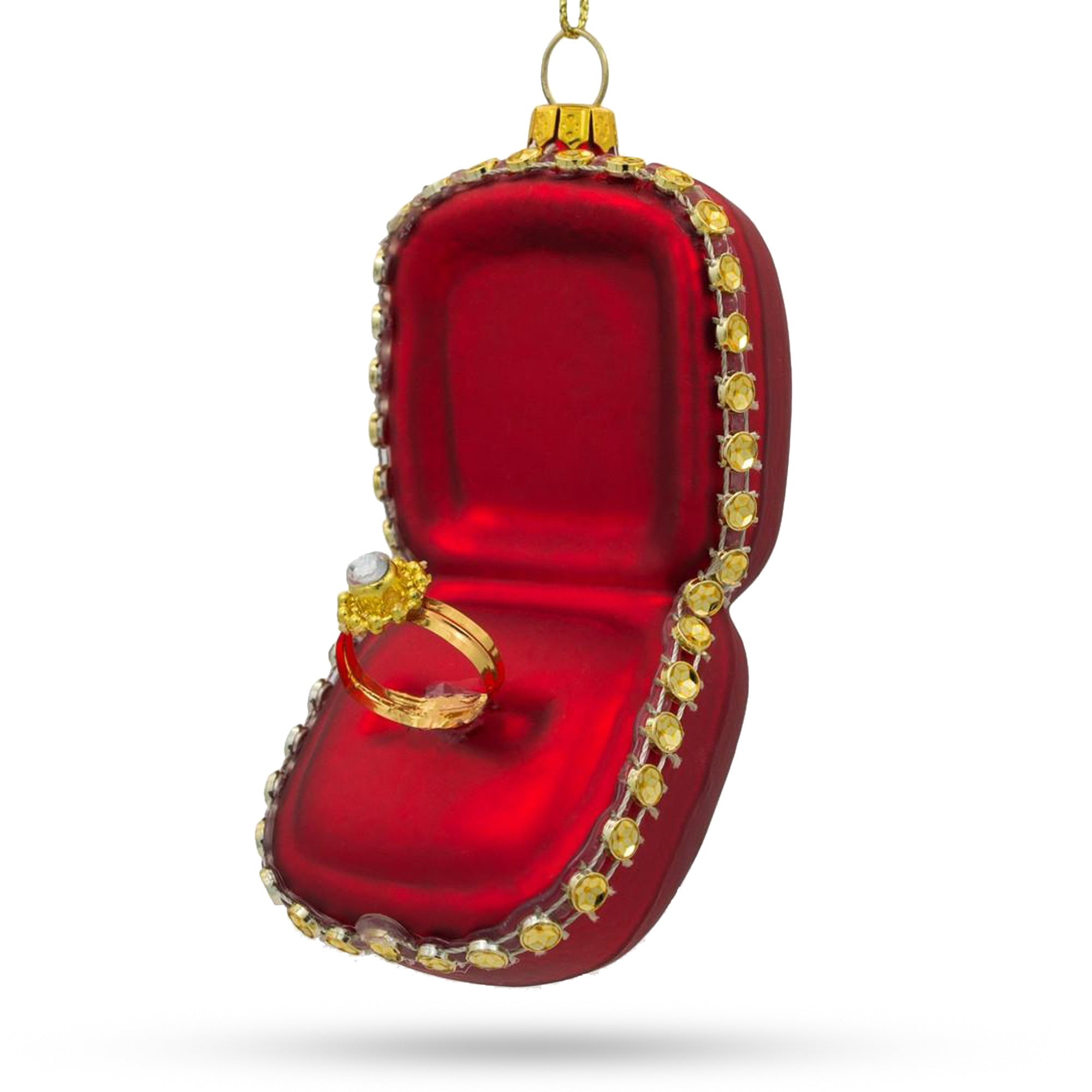 Diamond Engagement Ring -Glass Christmas Ornament BestPysanky