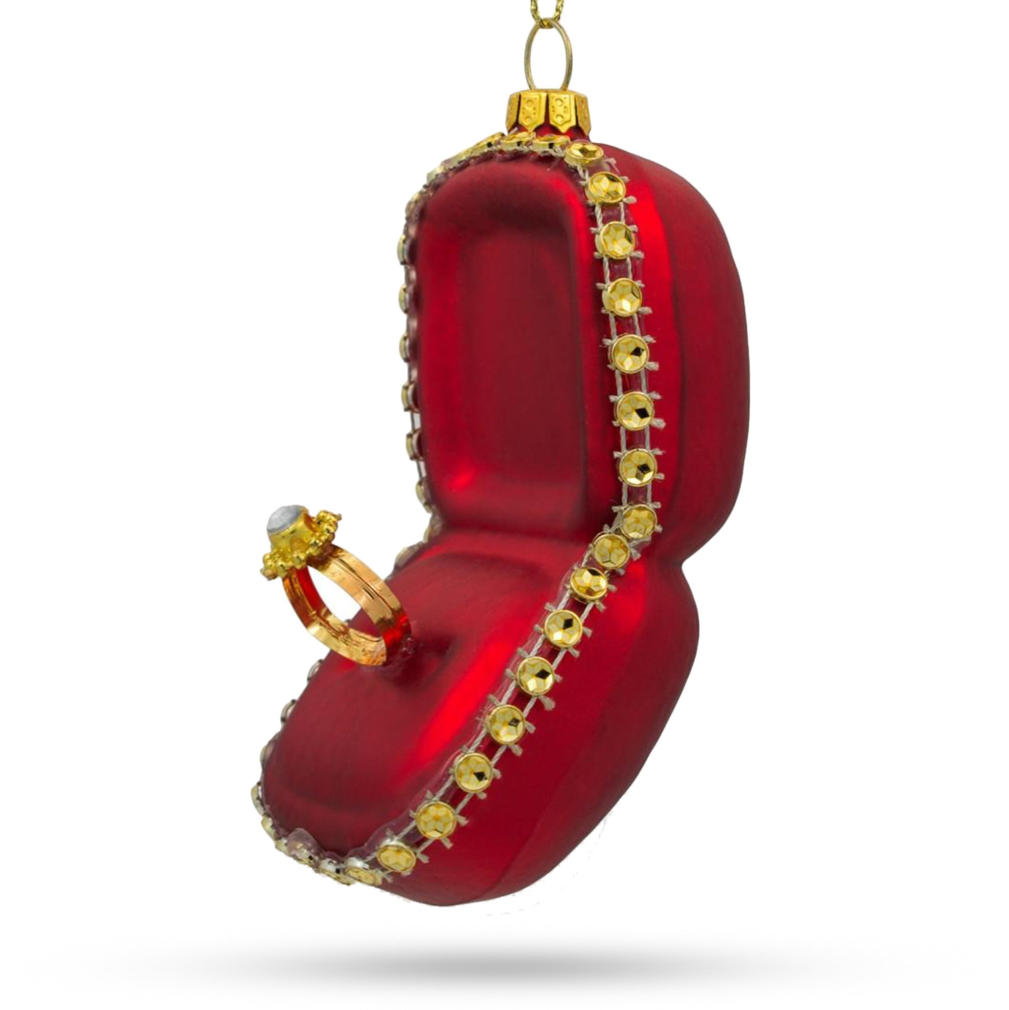 Diamond Engagement Ring -Glass Christmas Ornament BestPysanky