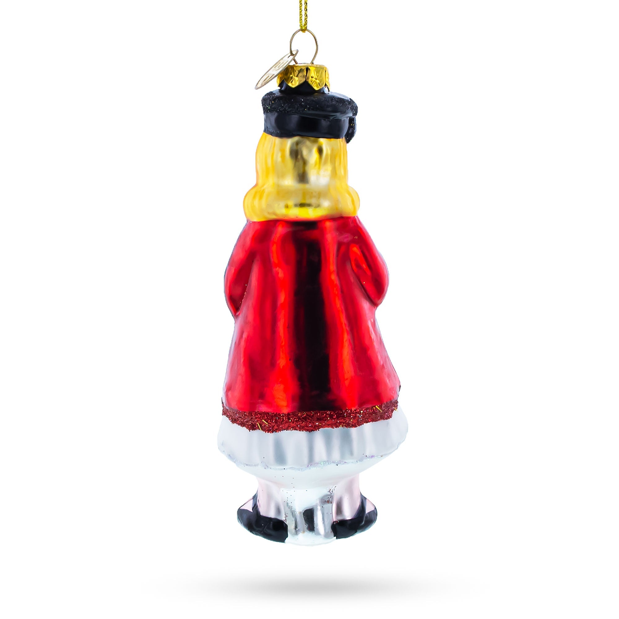 Proud Graduate Holding a Diploma Glass Christmas Ornament