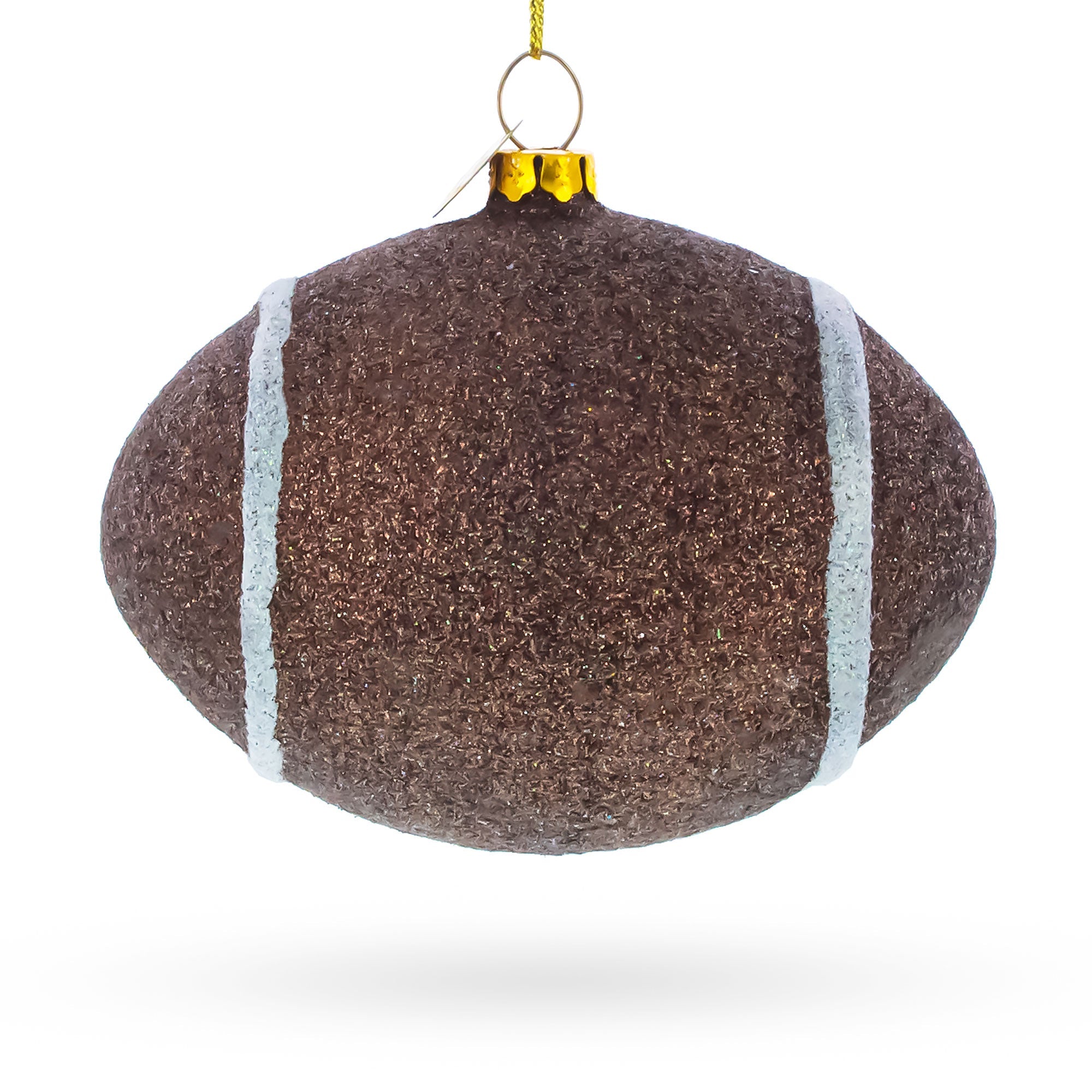 Sparkly Football Glass Christmas Ornament BestPysanky