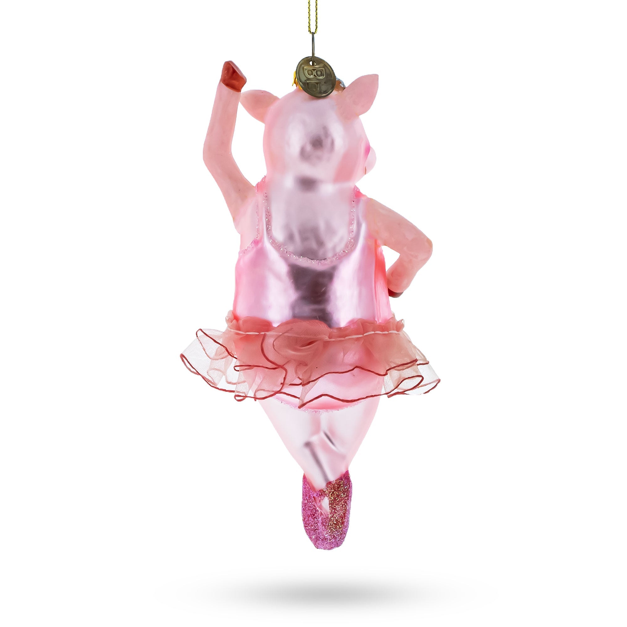 Ballerina Pig Glass Christmas Ornament BestPysanky
