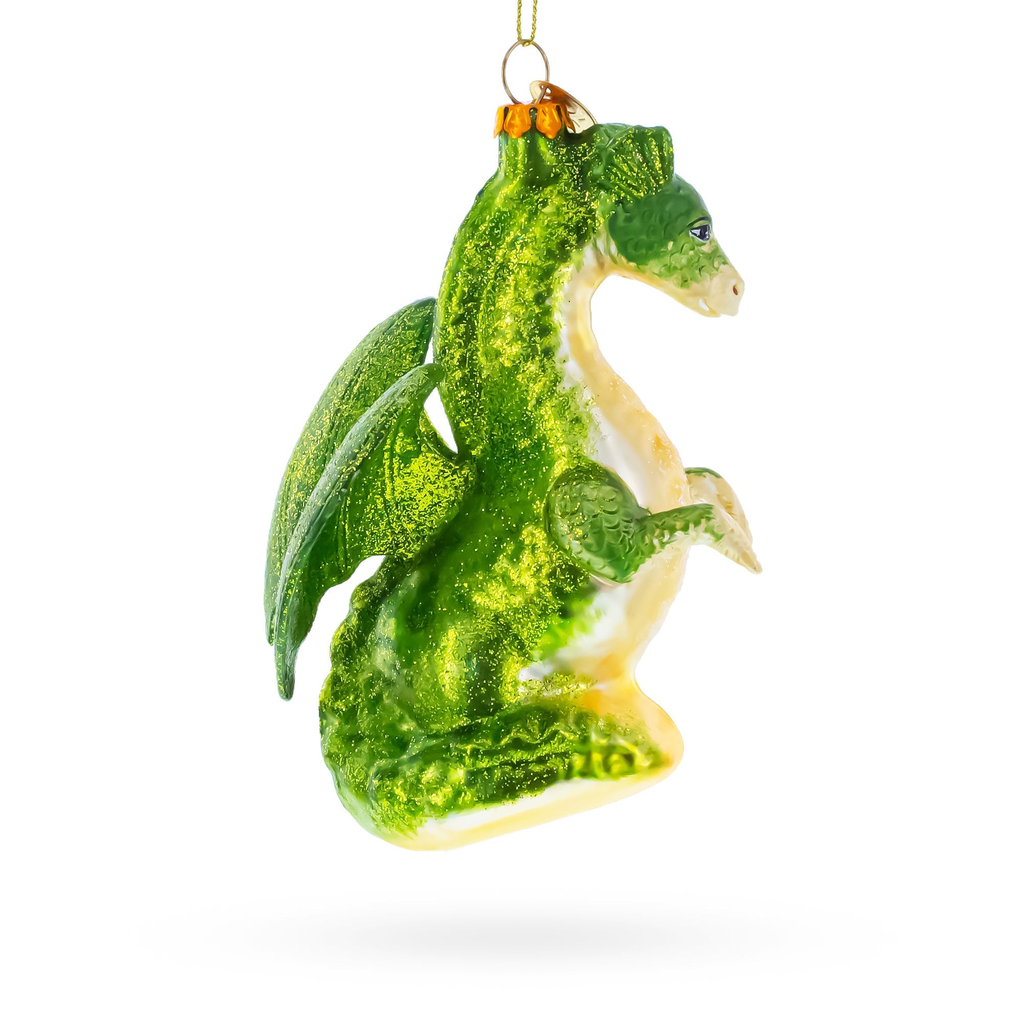 Flying Dragon Glass Christmas Ornament