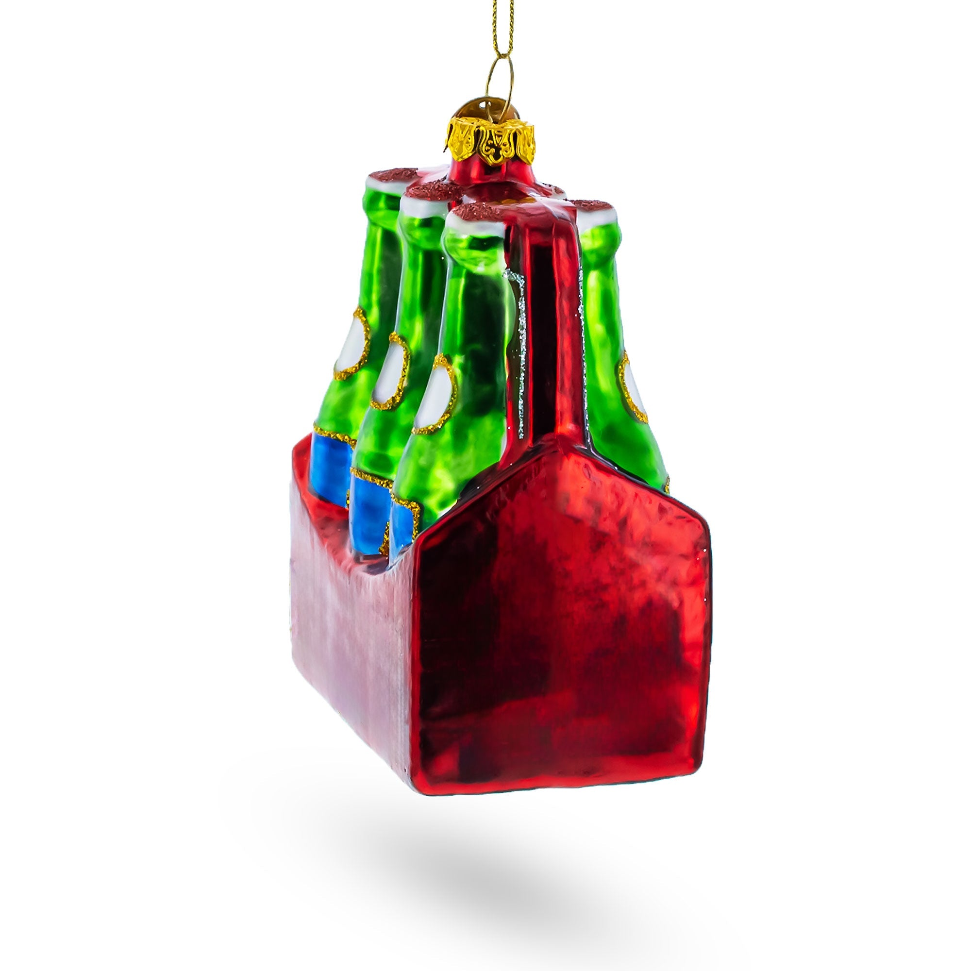 Beer Six Pack Glass Christmas Ornament