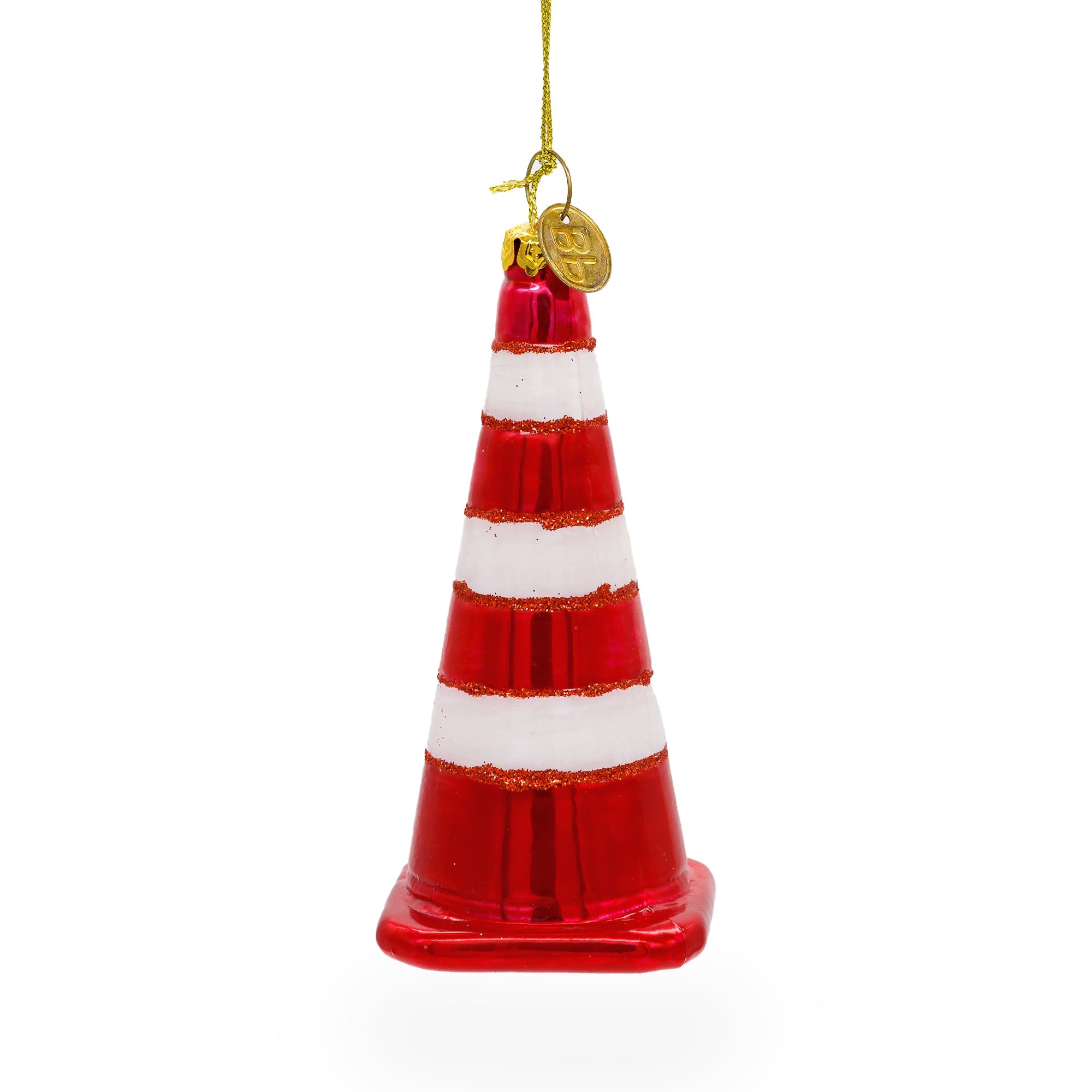 Traffic Cone Glass Christmas Ornament BestPysanky