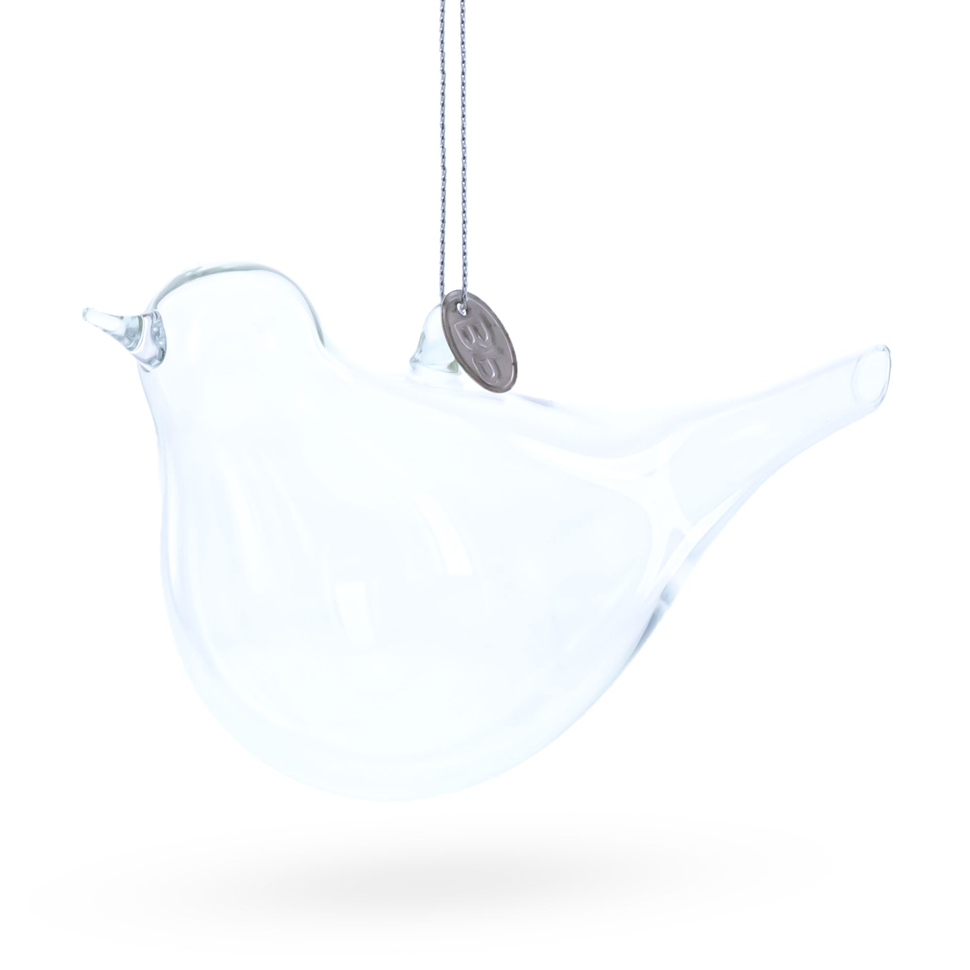 Bird Clear Glass Christmas Ornament