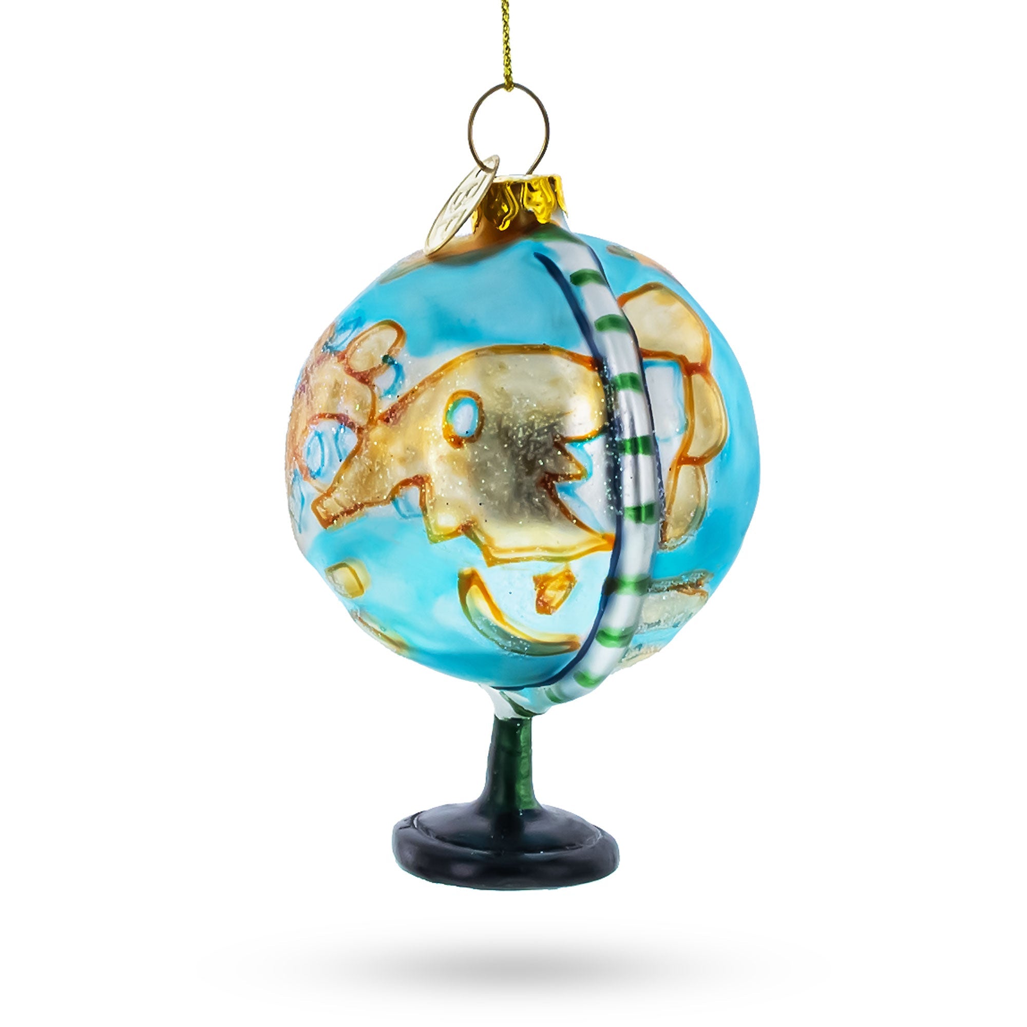 World Sphere Globe Glass Christmas Ornament