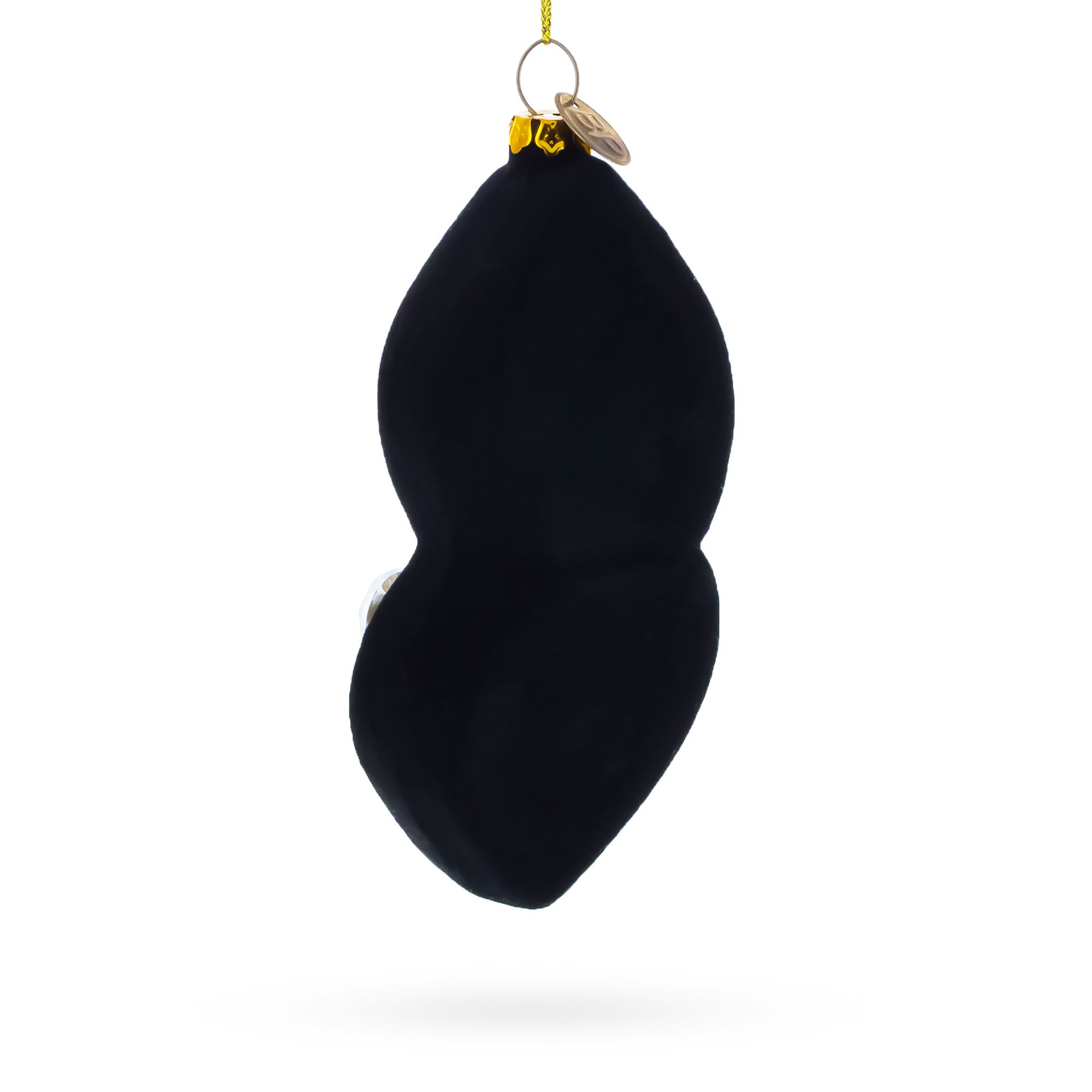 Radiant Diamond Ring in Box Glass Christmas Ornament