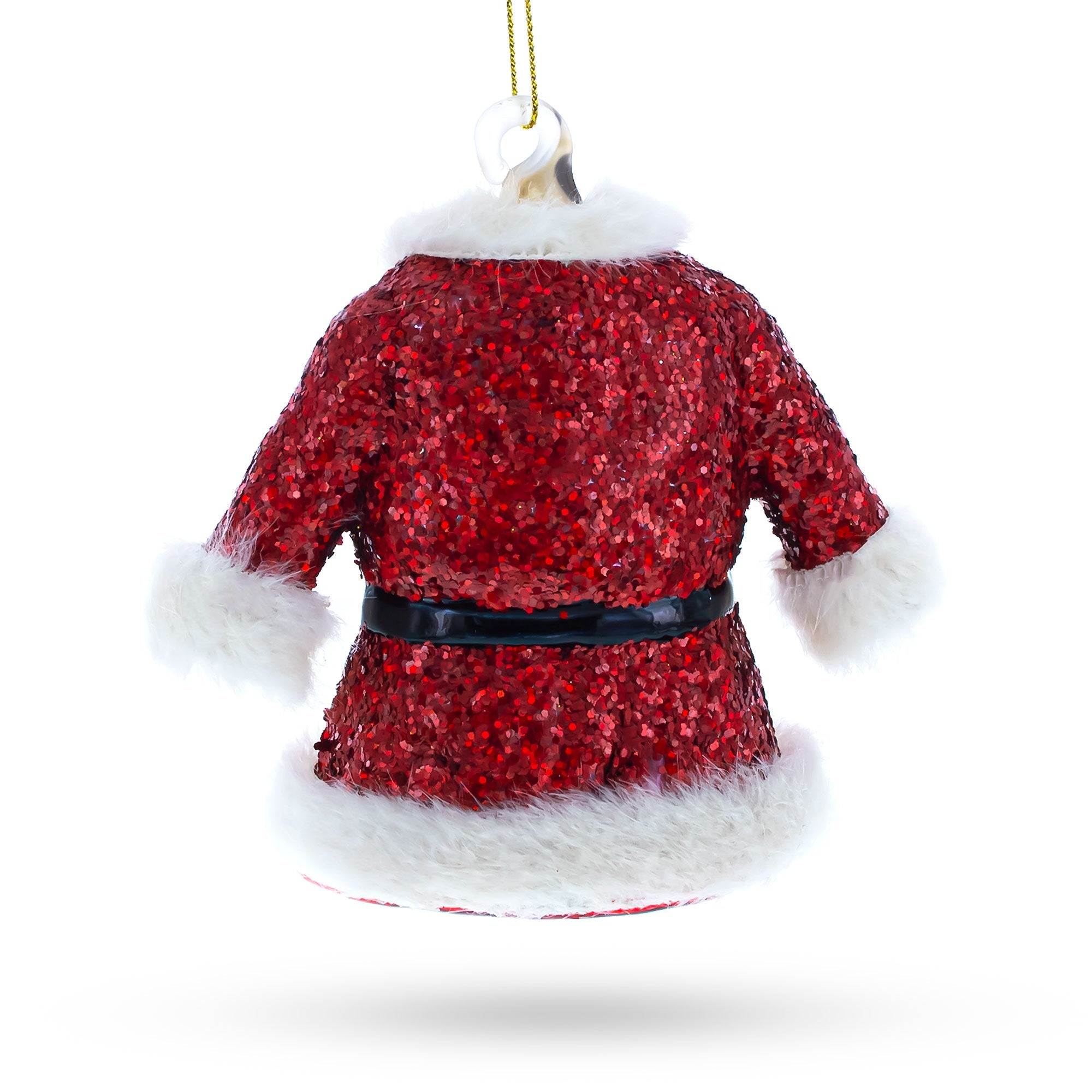 Santa’s Red Coat Glass Christmas Ornament
