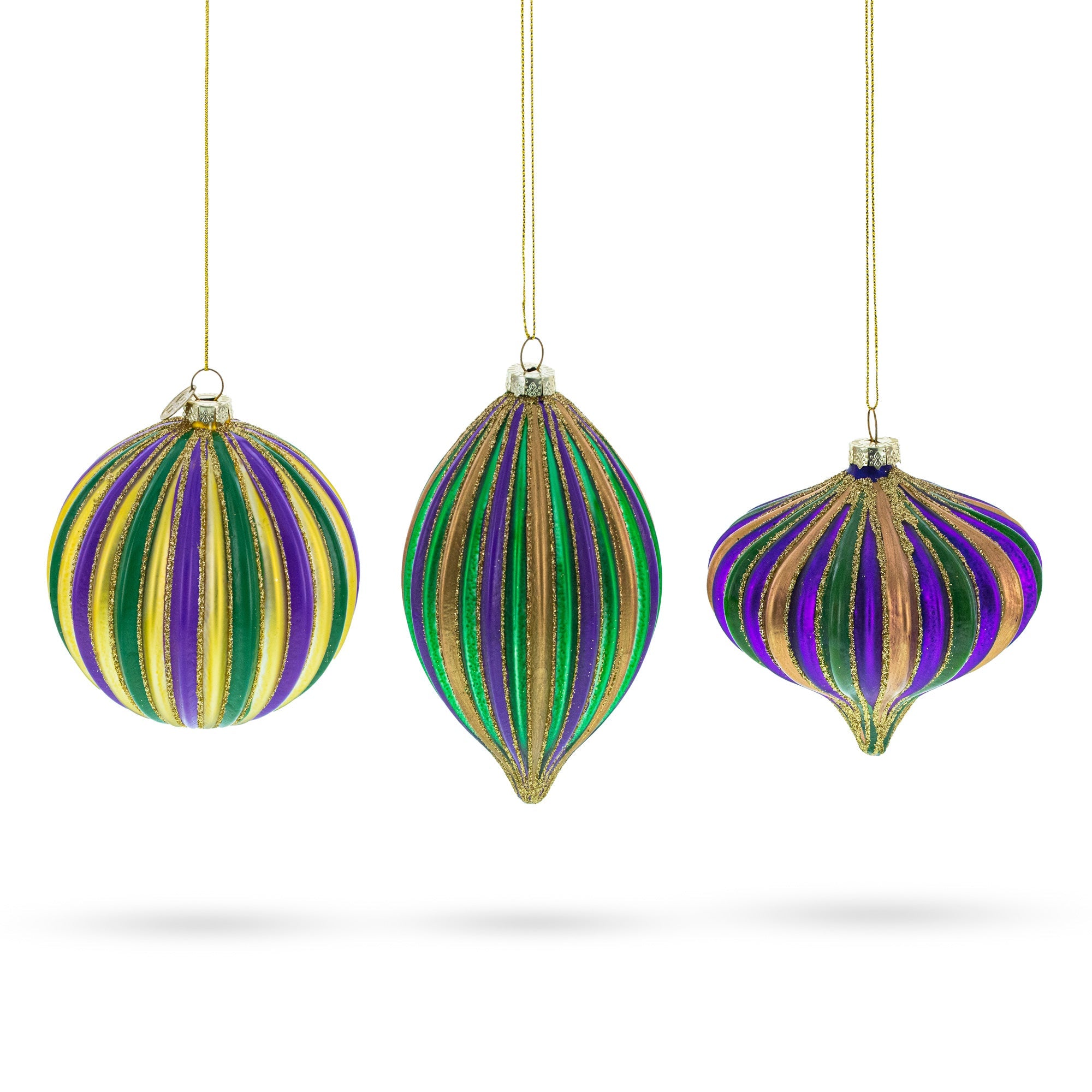 Vibrant Vintage Multicolored Glass Christmas Ornaments