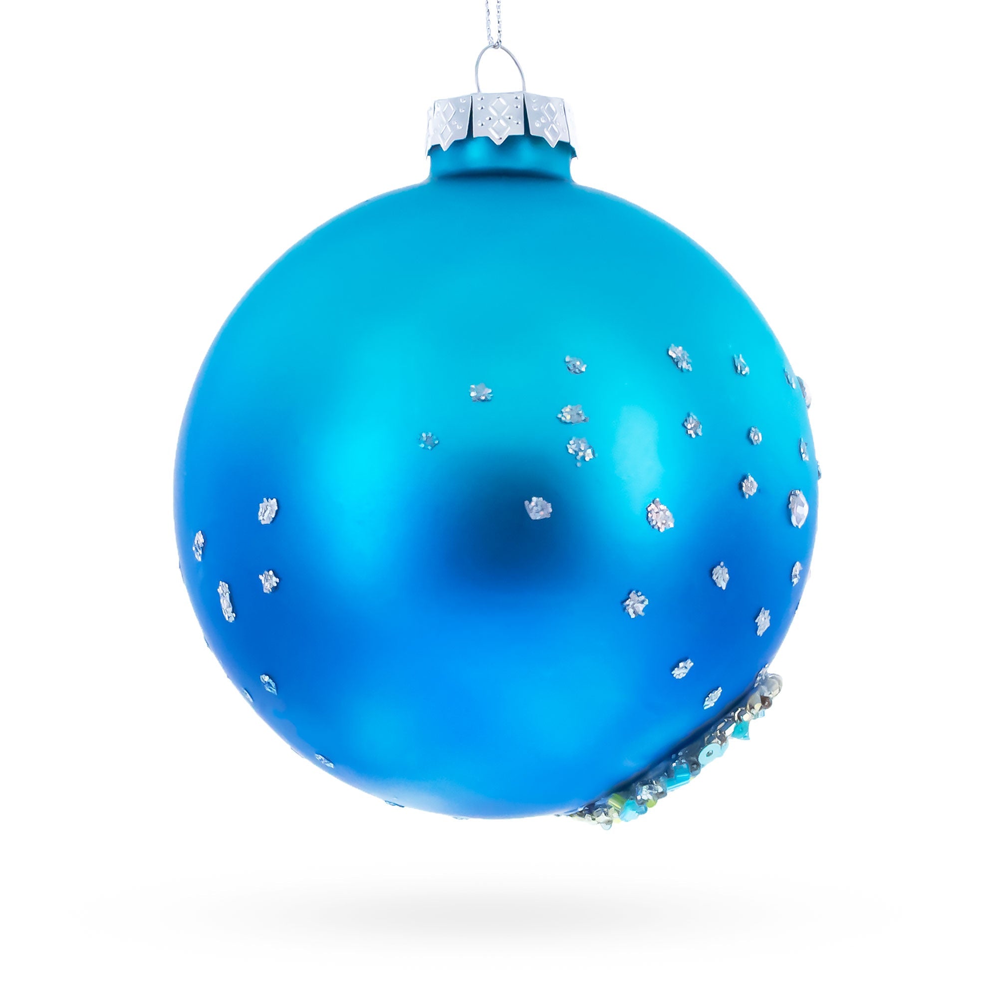 Beaded Seahorse Ocean Glass Ball Christmas Ornament BestPysanky