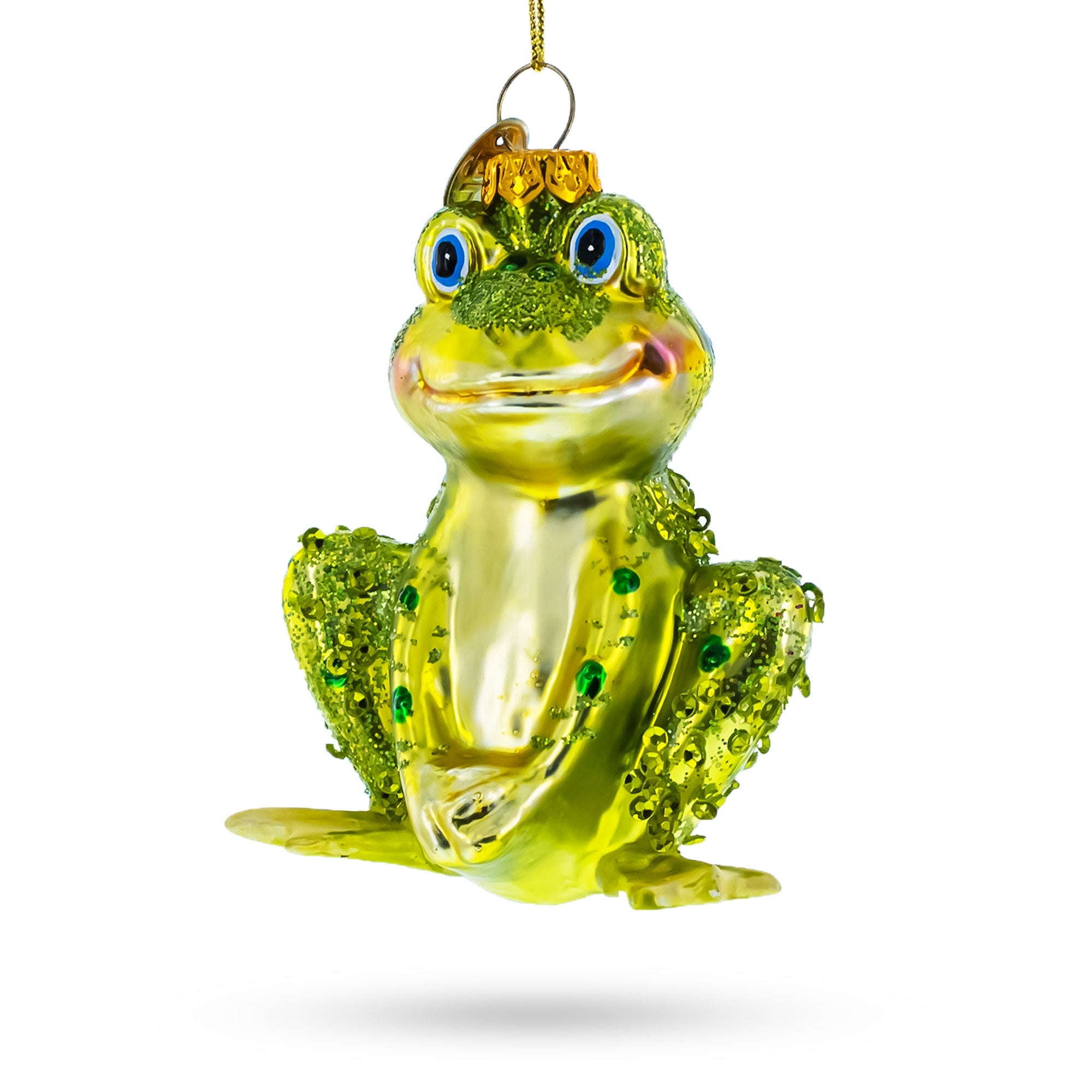 Shimmering Frog Glass Christmas Ornament BestPysanky