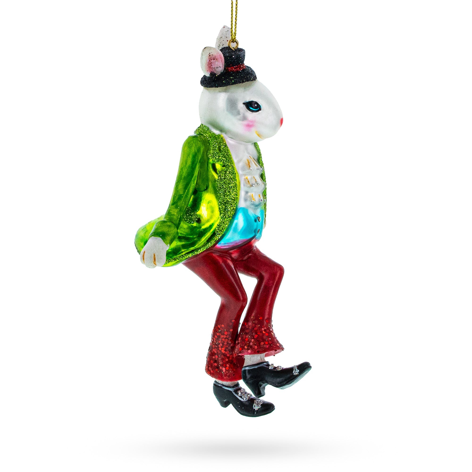 Alice in Wonderland A Dancing Hare Glass Christmas Ornament BestPysanky