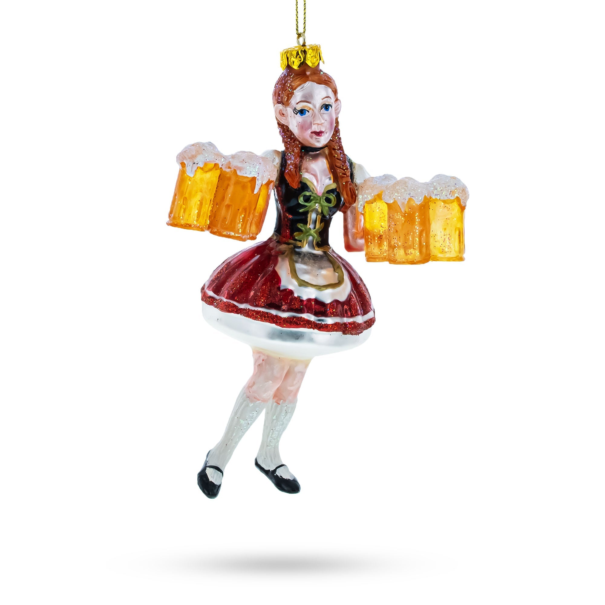 Girl Holding Beer Glass Christmas Ornament
