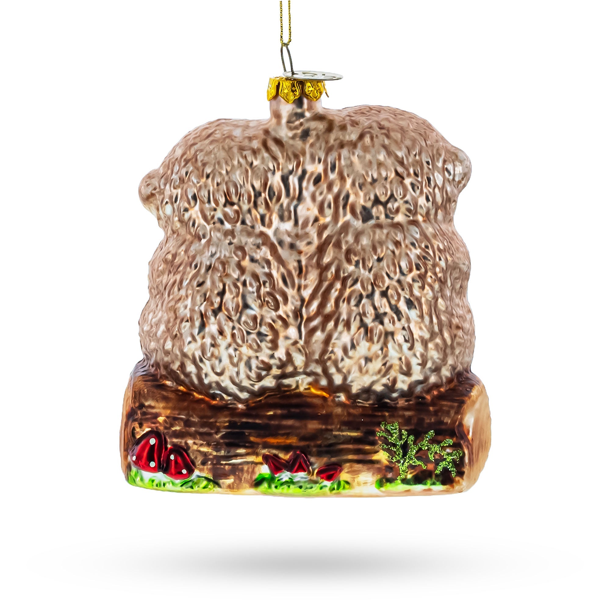 Wombats Roast Marshmallow Glass Christmas Ornament