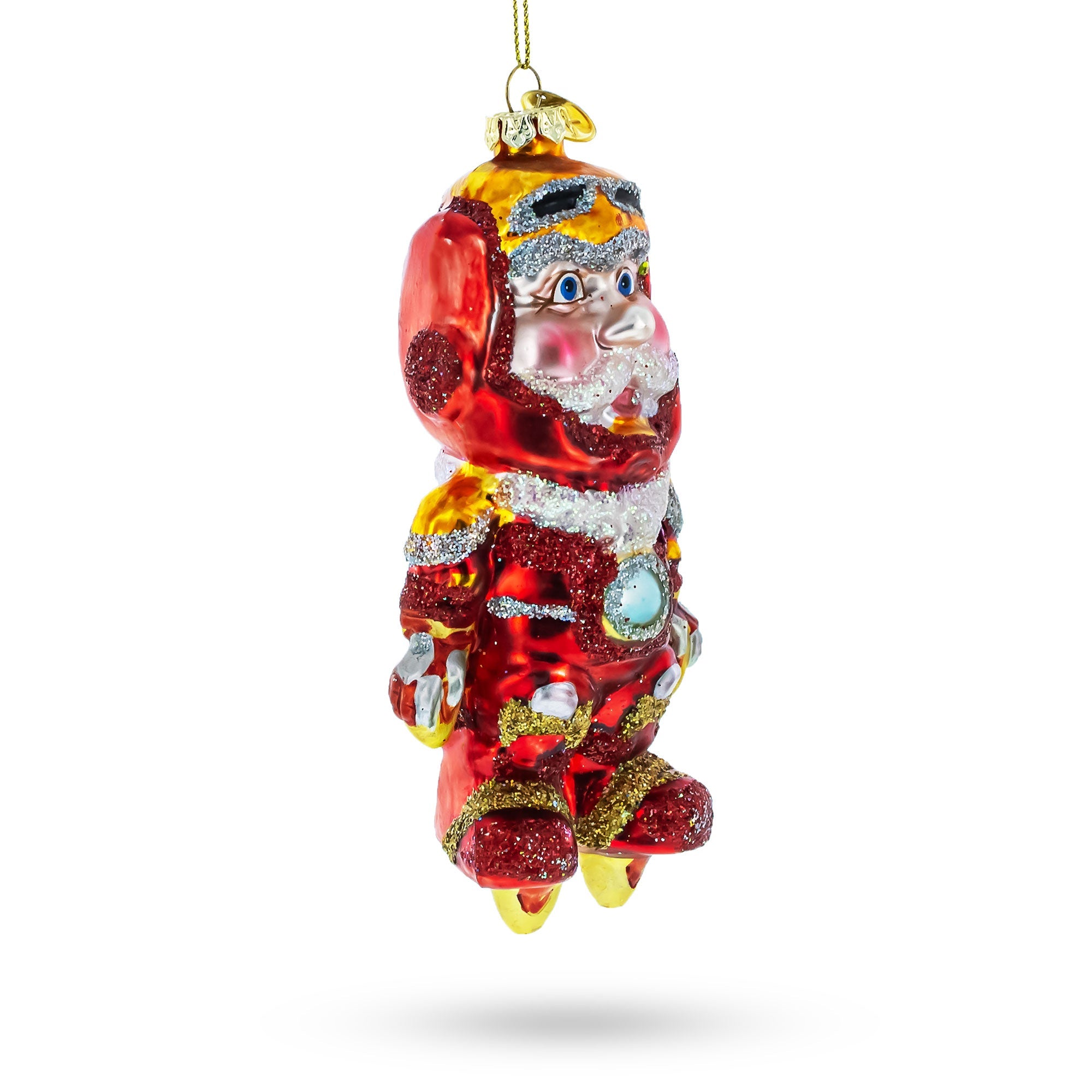 Aviator Pilot Glass Christmas Ornament