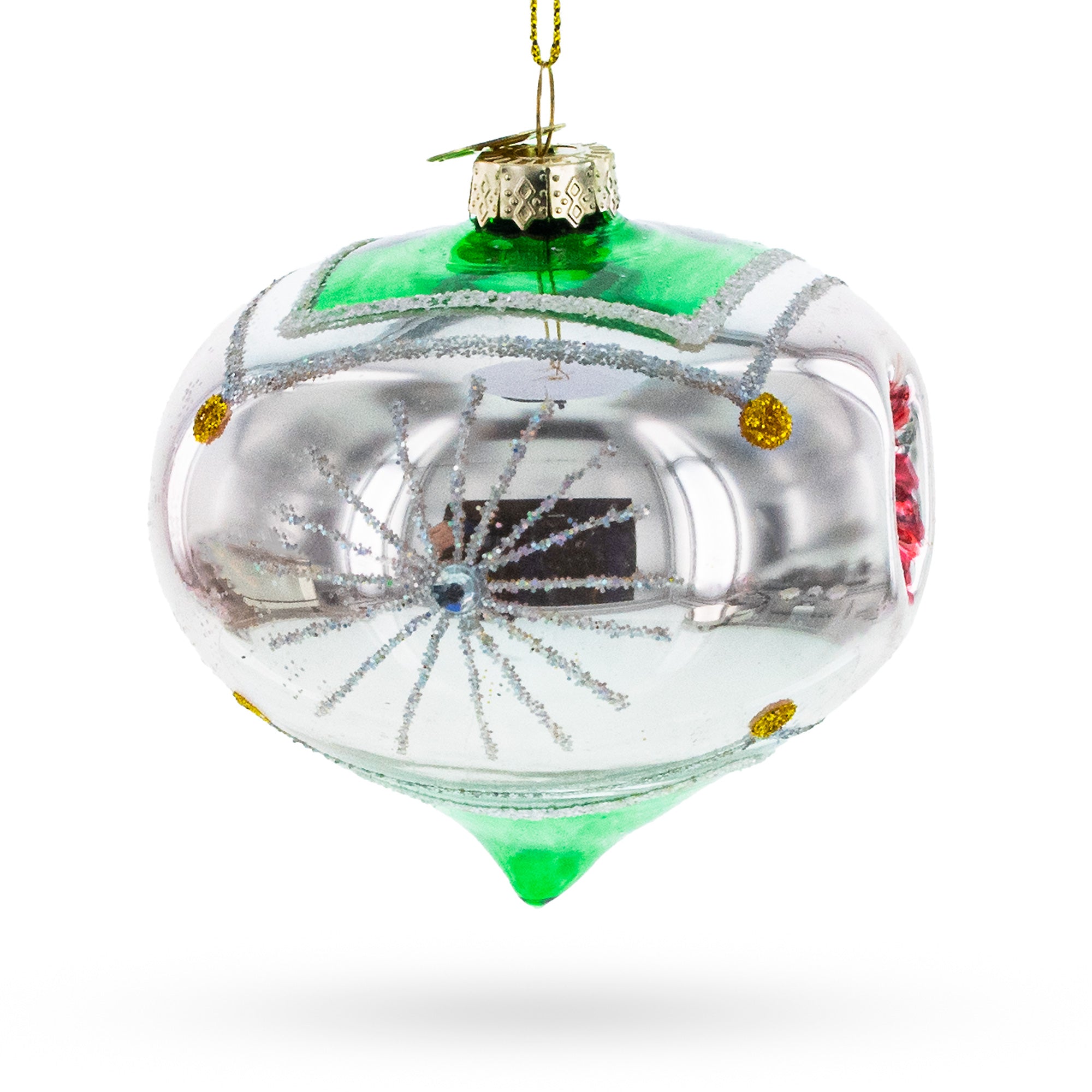 Vintage-Style Tear Drop Indented Glass Christmas Ornament BestPysanky