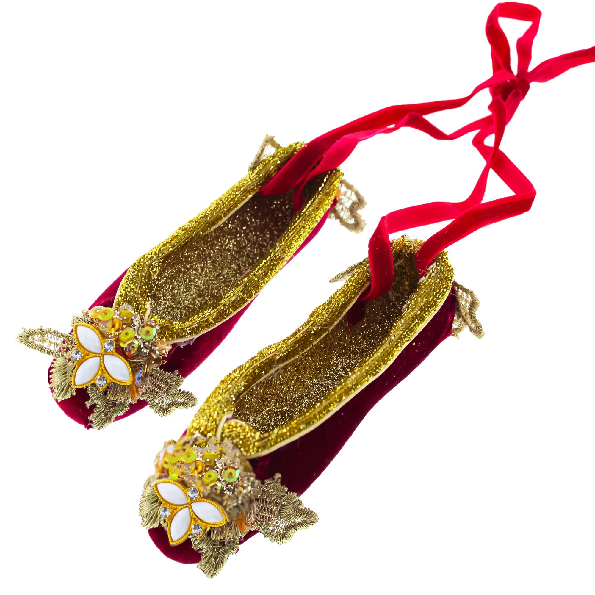 Red Shoes Glass Christmas Ornament