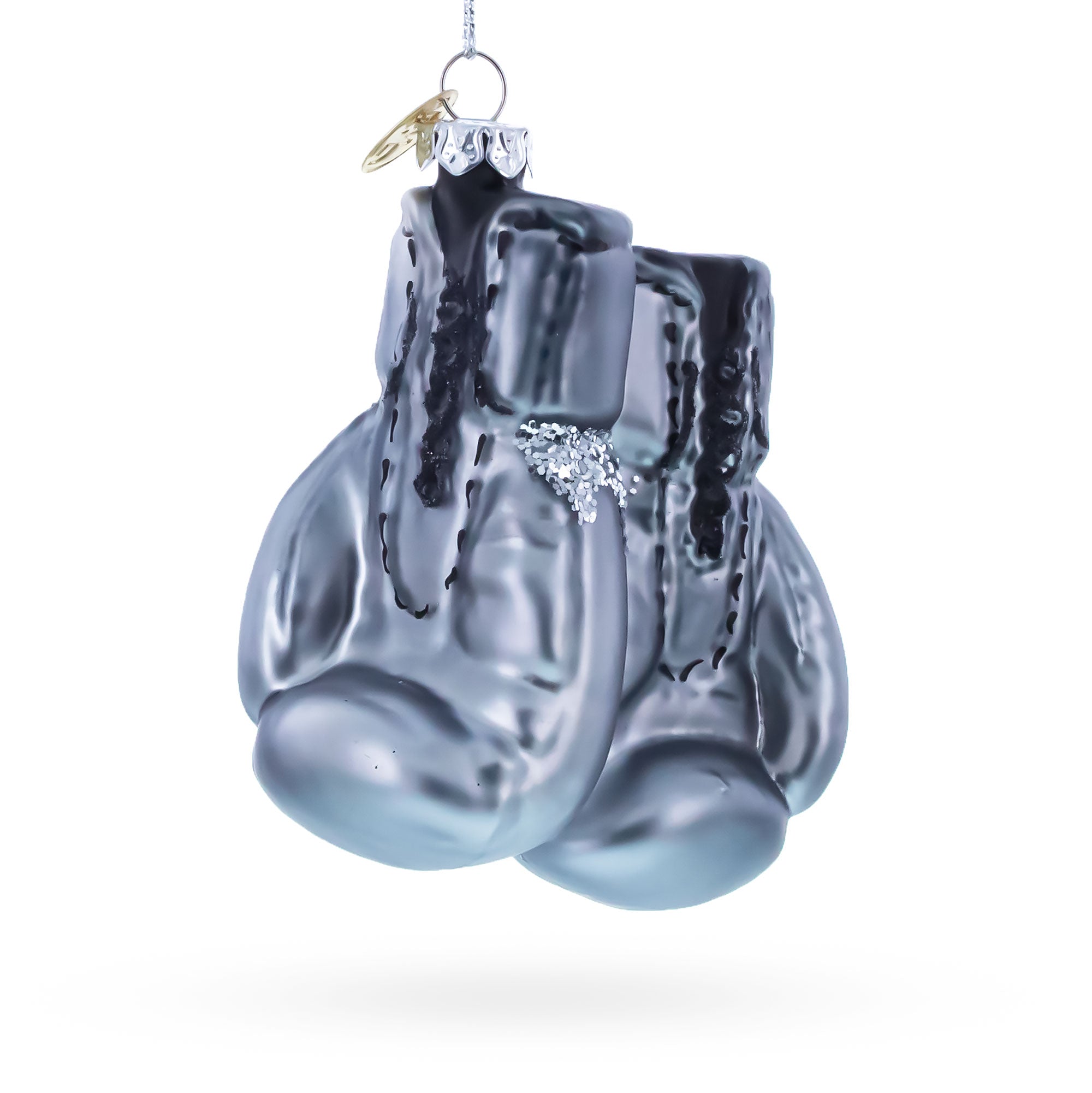 Boxing Gloves Glass Christmas Ornament