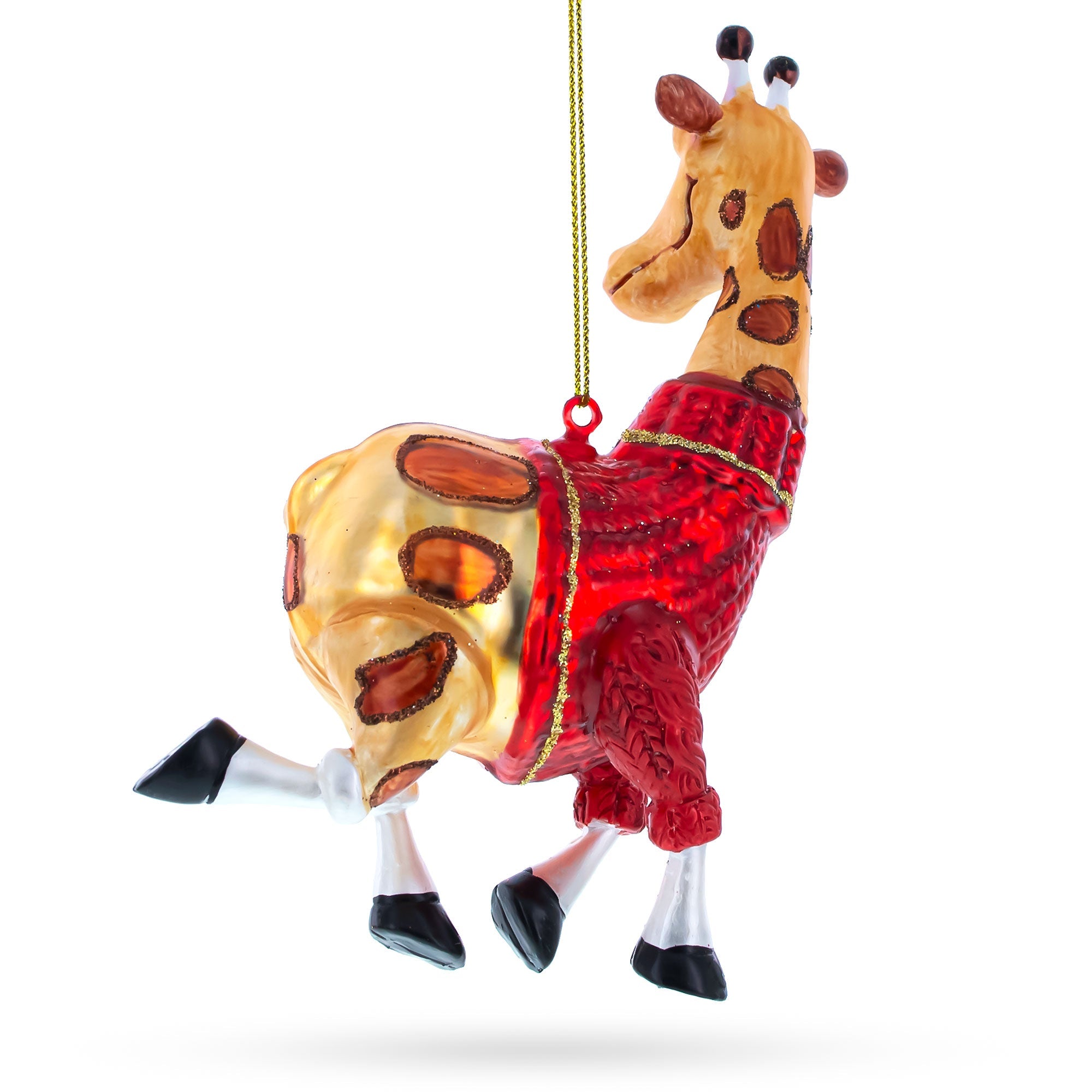 Stylish Giraffe Glass Christmas Ornament BestPysanky