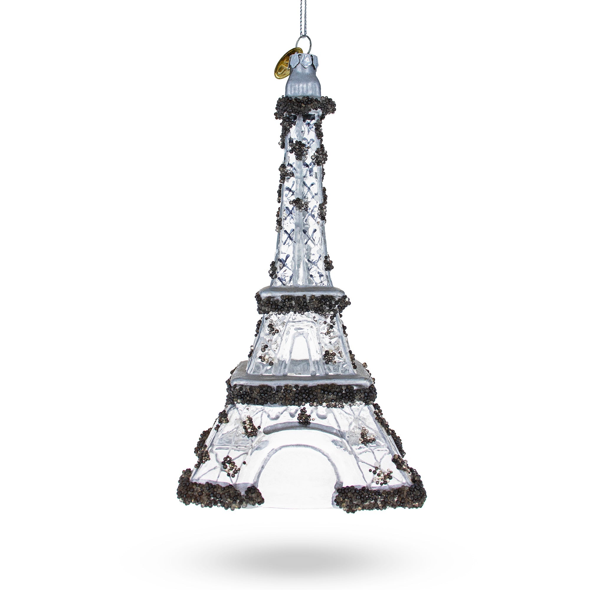 Iconic Eiffel Tower, Paris Glass Christmas Ornament