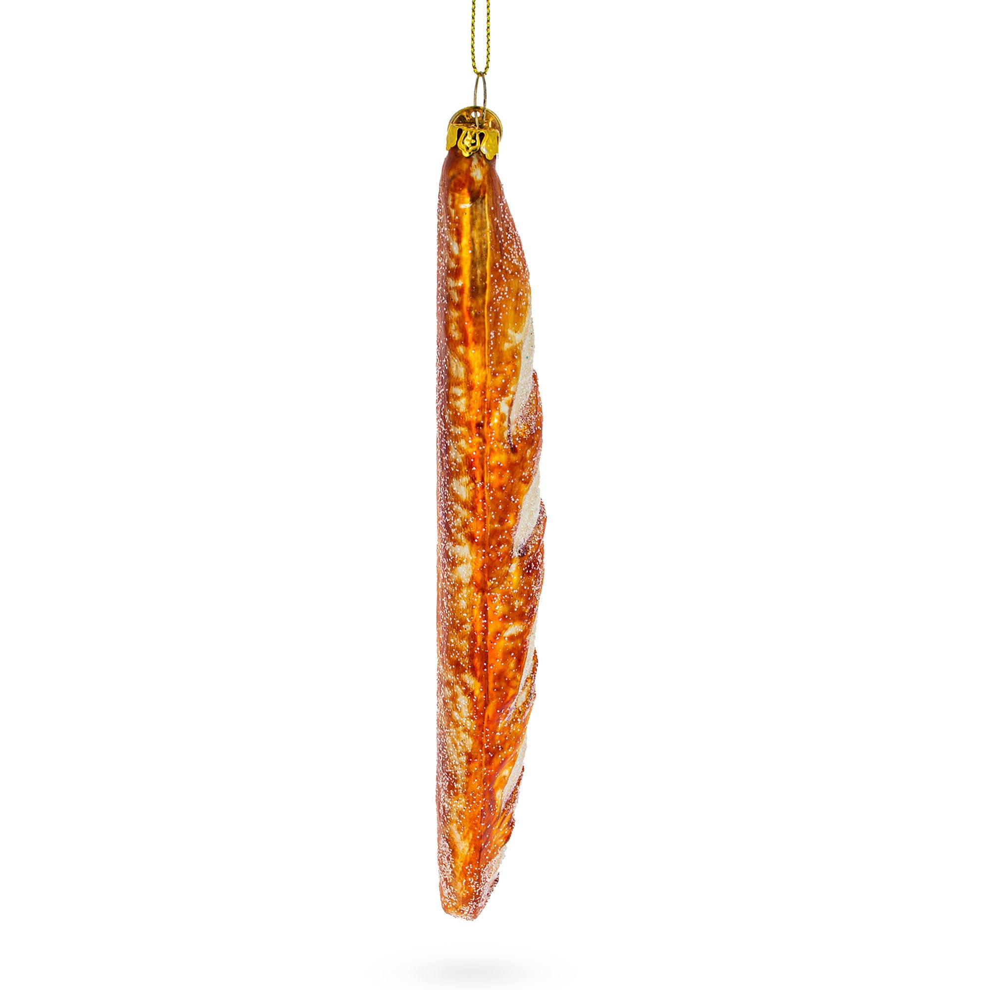 Baguette Bread Glass Christmas Ornament