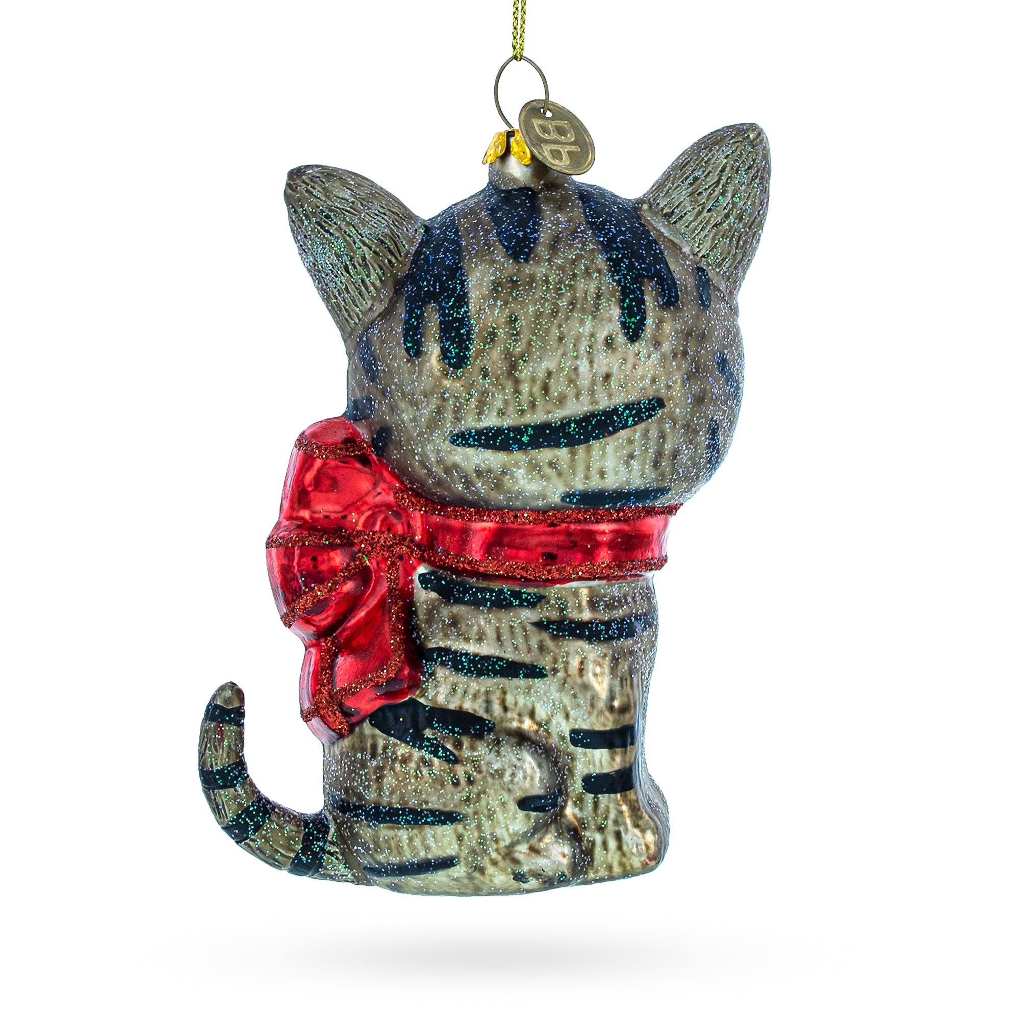 Blue-Eyed Cat Glass Christmas Ornament BestPysanky