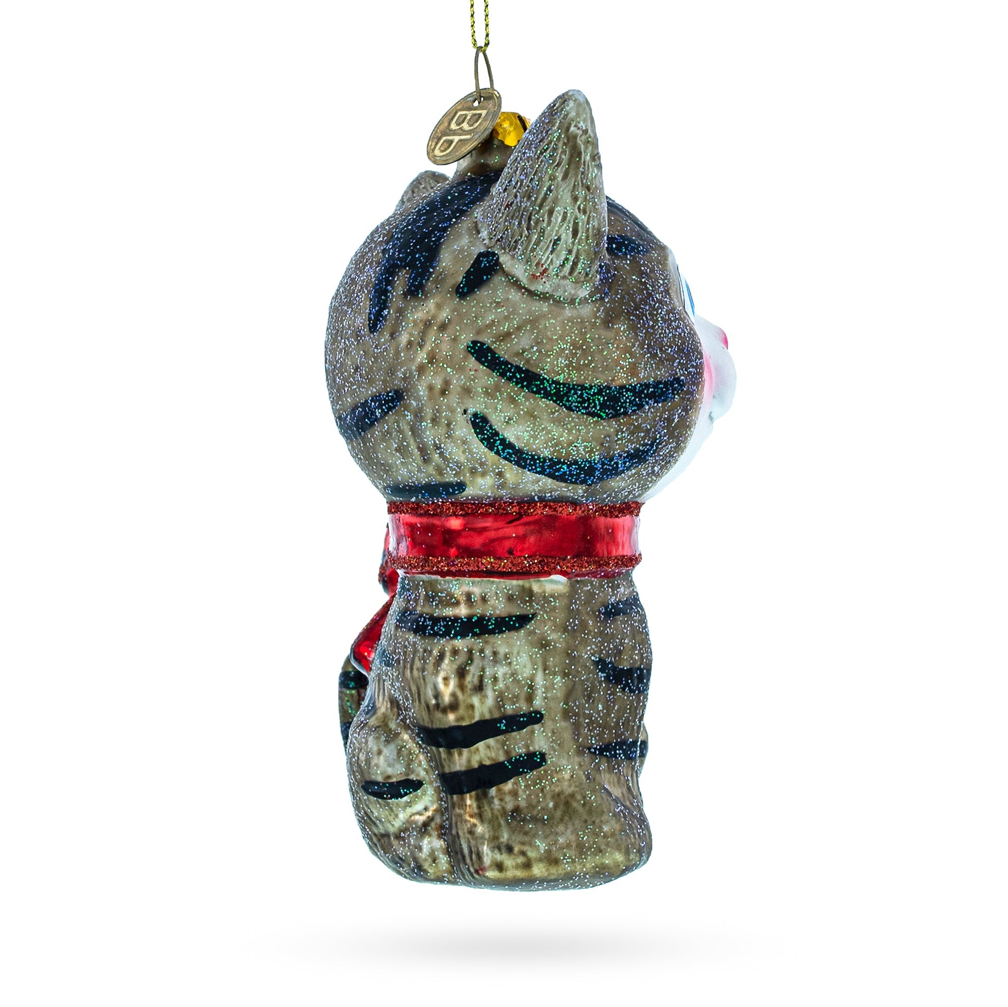 Blue-Eyed Cat Glass Christmas Ornament BestPysanky