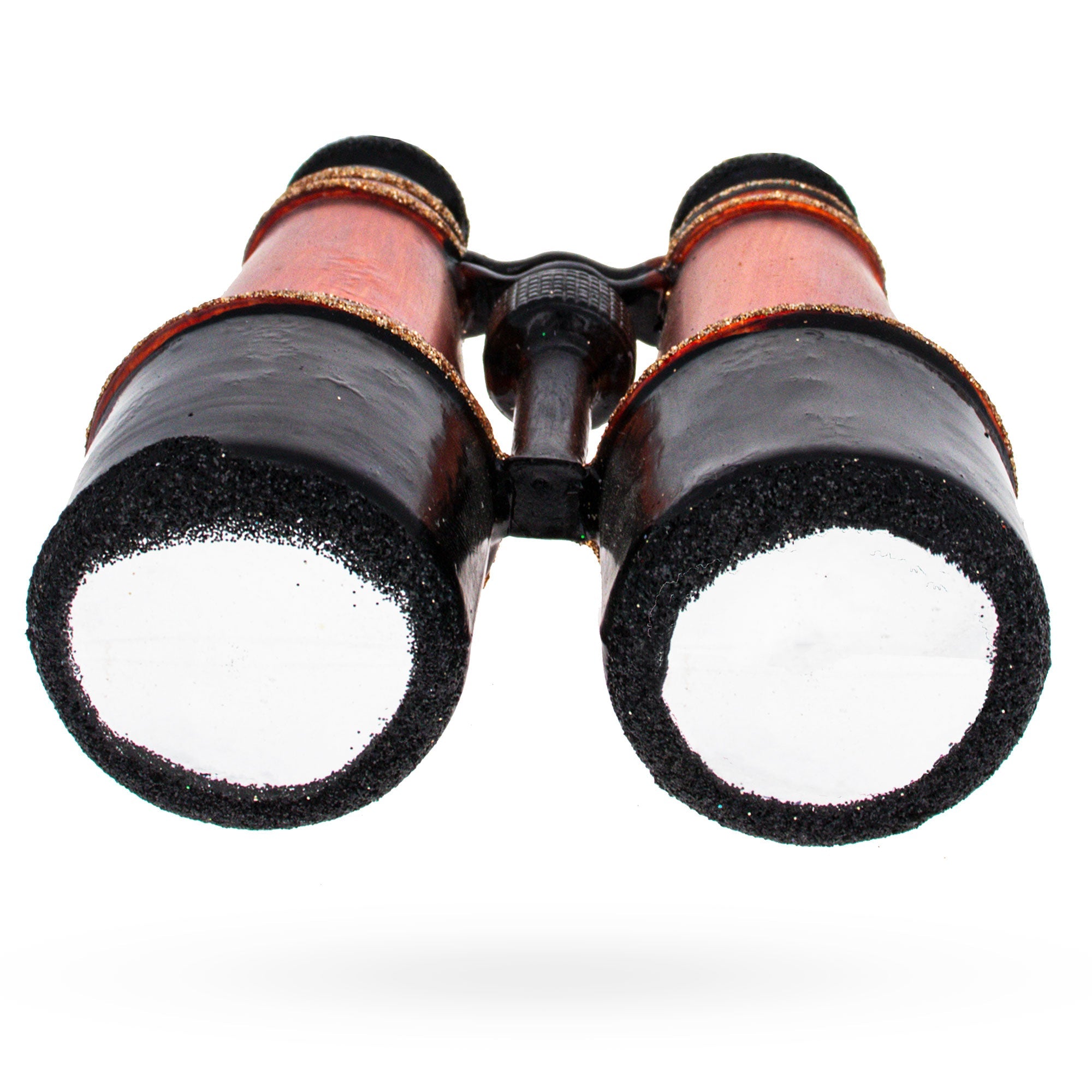 Adventurous Binoculars Glass Christmas Ornament