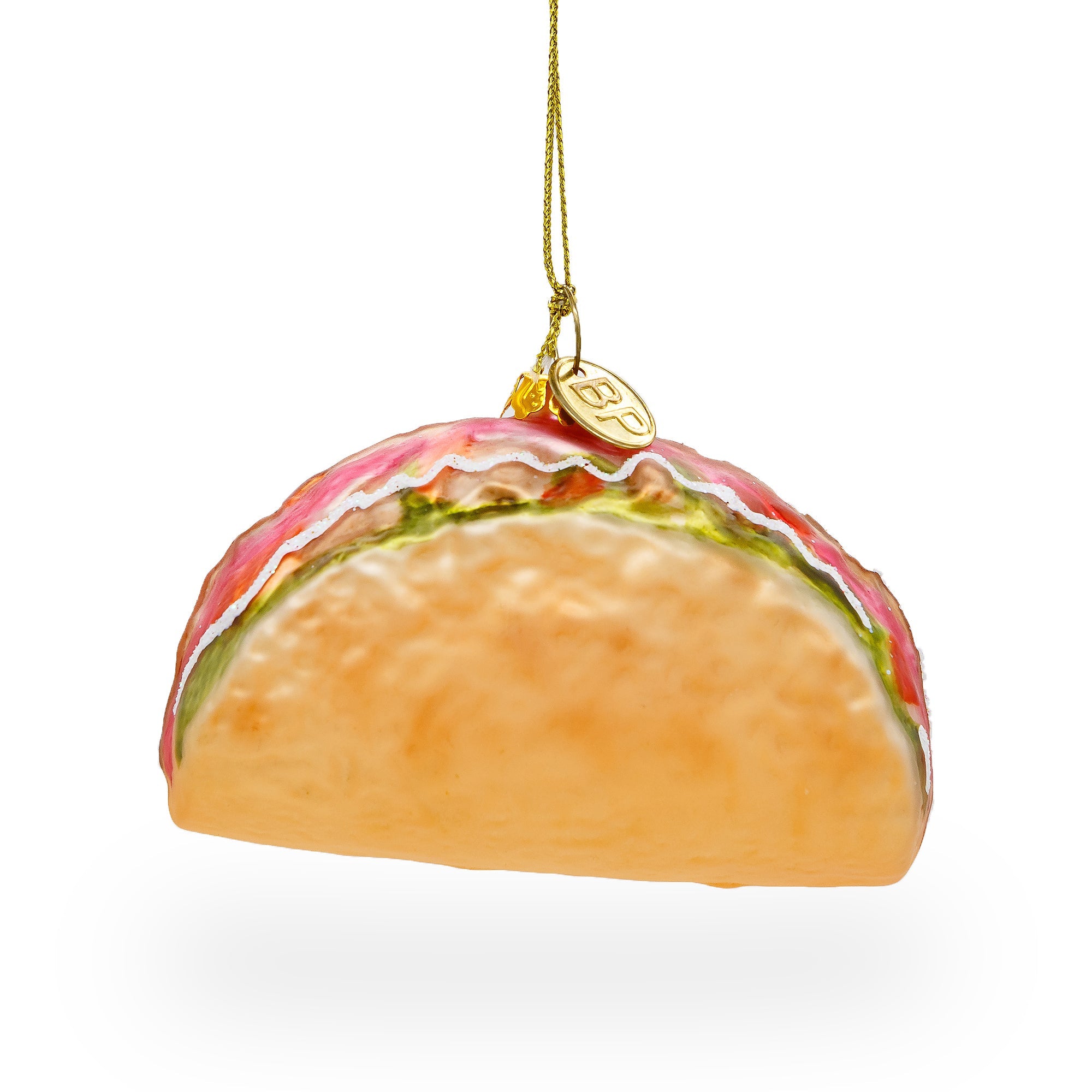Taco Glass Christmas Ornament