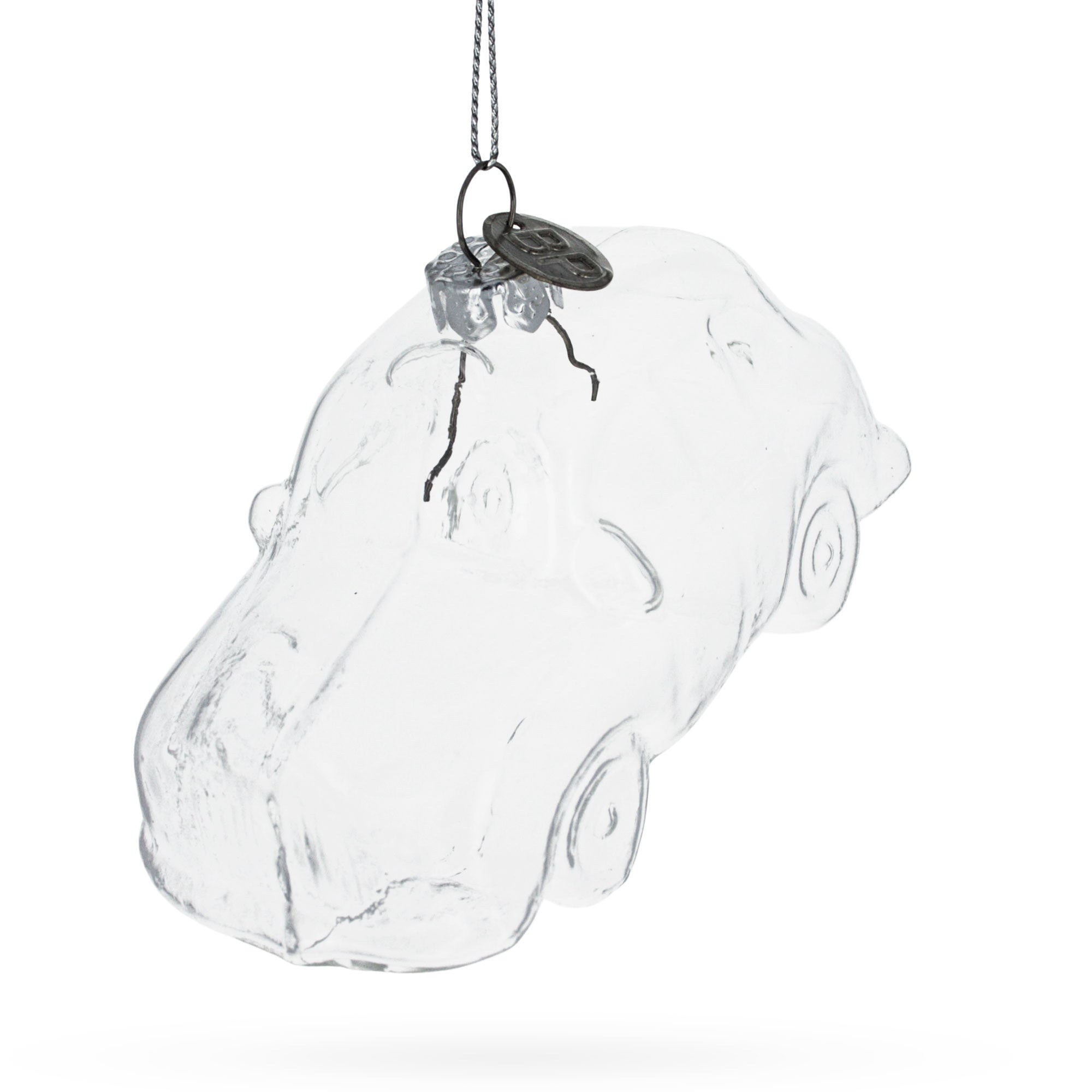 Car Clear Glass Christmas Ornament