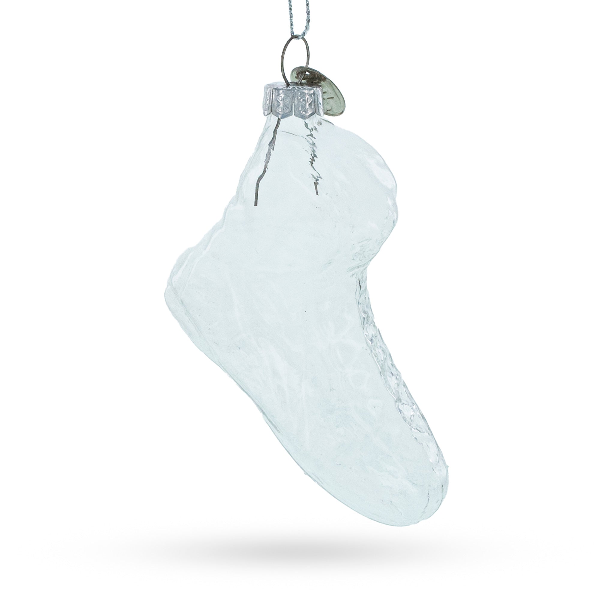 Stiletto Shoe Clear Glass Christmas Ornament