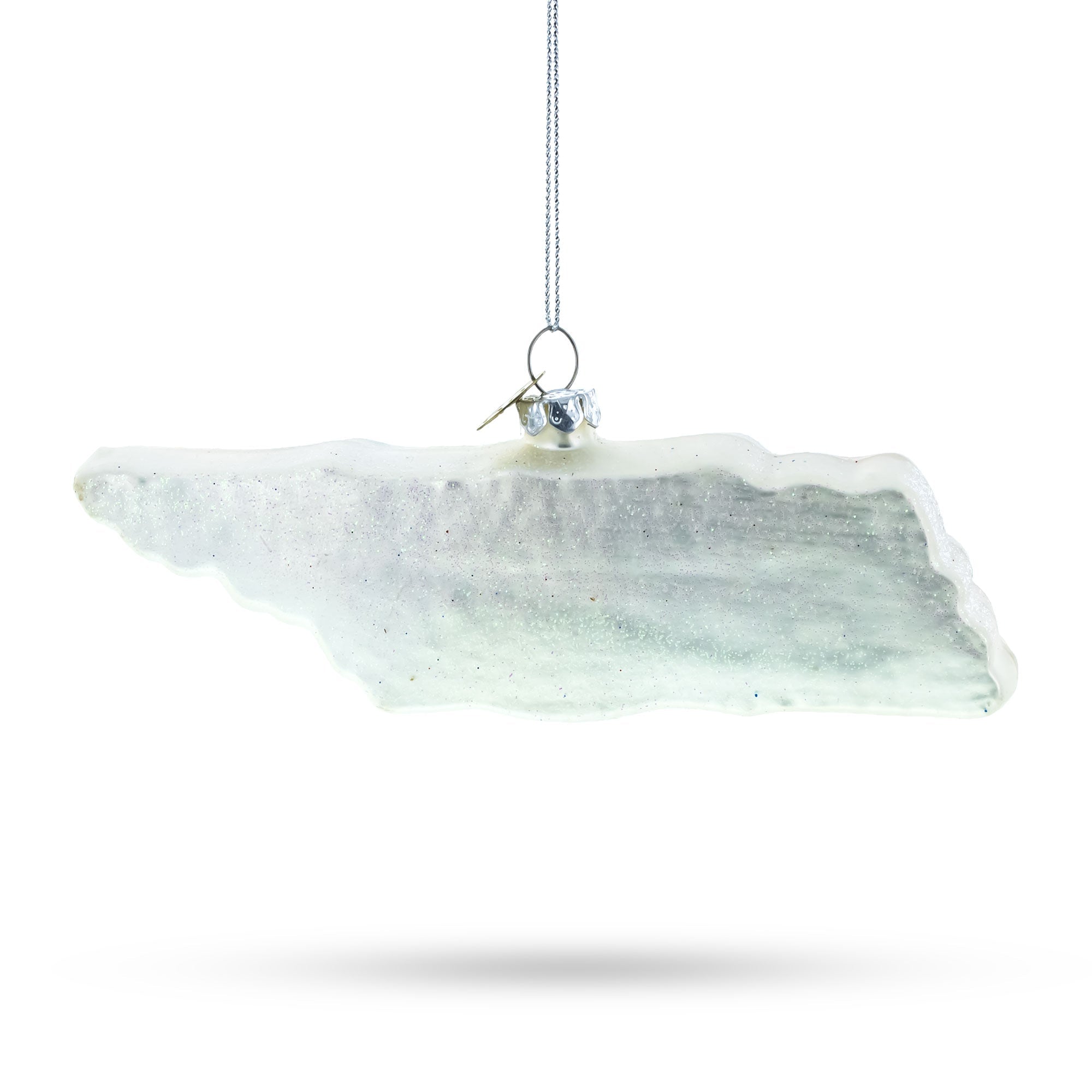 State of Tennessee Symbols, USA Glass Christmas Ornament