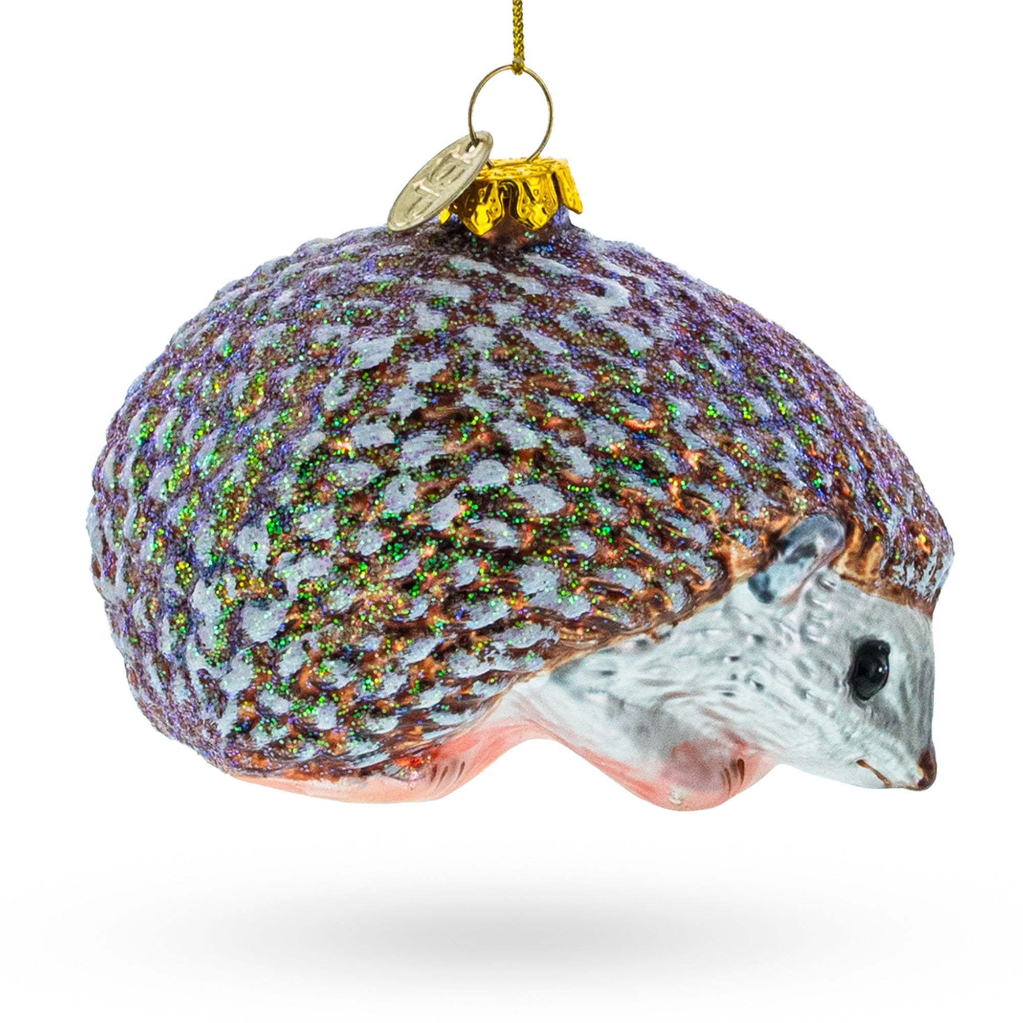 Sparkling Hedgehog Glass Christmas Ornament BestPysanky