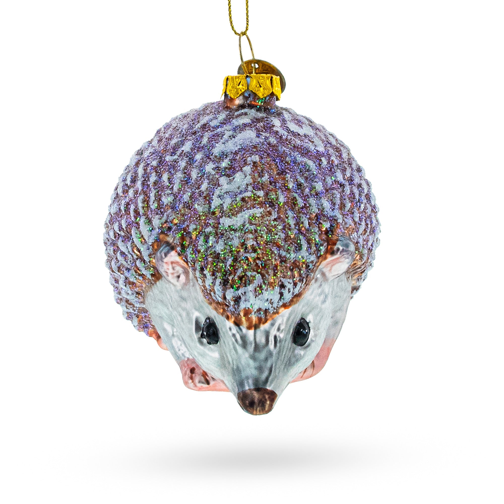 Sparkling Hedgehog Glass Christmas Ornament BestPysanky