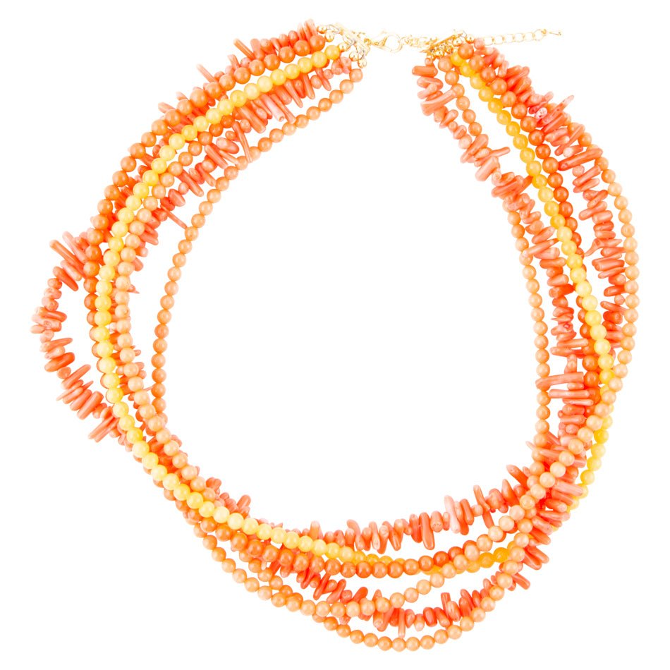 Celosia Coral Torsade Necklace Barse Jewelry