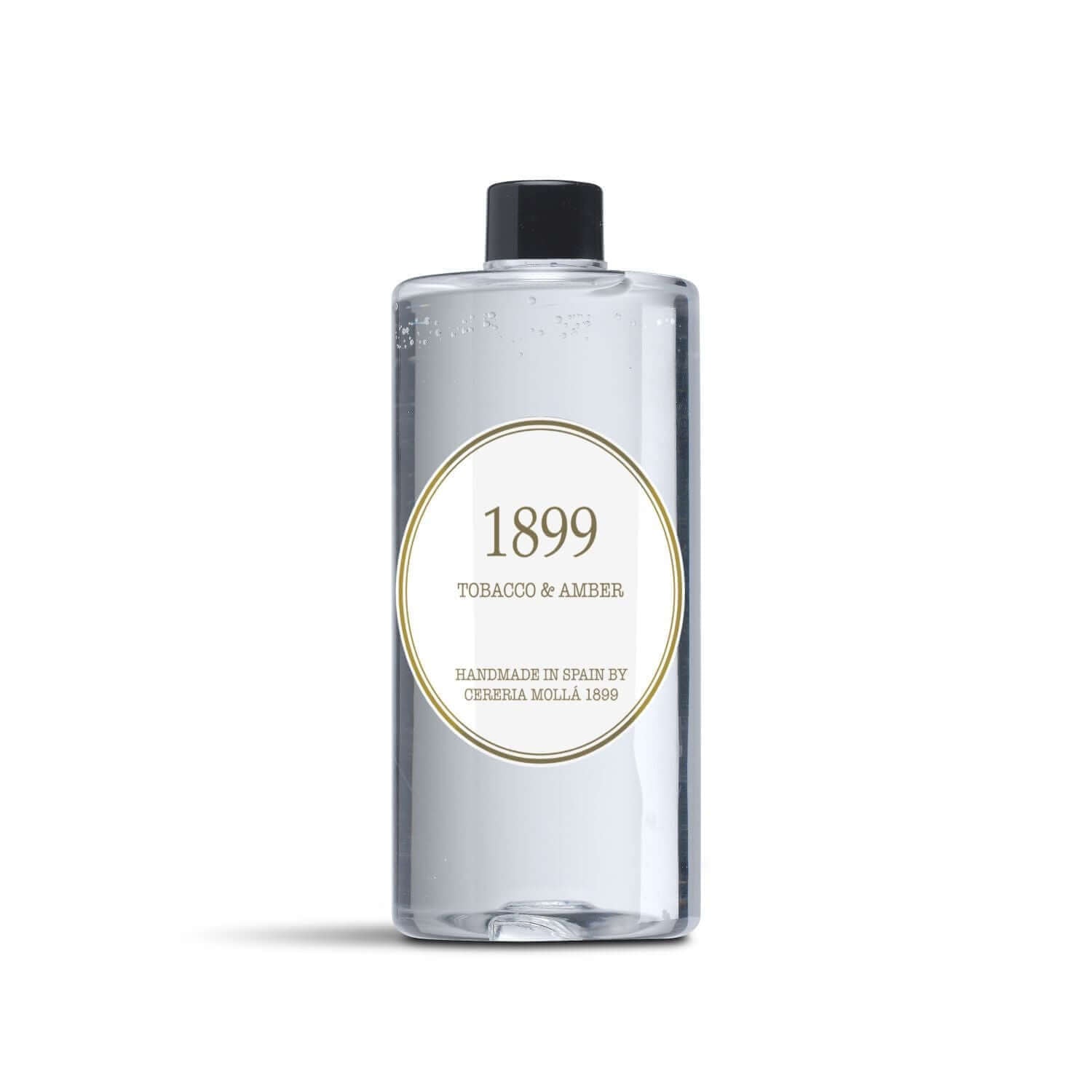 Cereria Molla - Tobacco & Amber White & Gold Premium Reed Diffuser - Refill 16.9 fl oz / 500 ml - Coastous