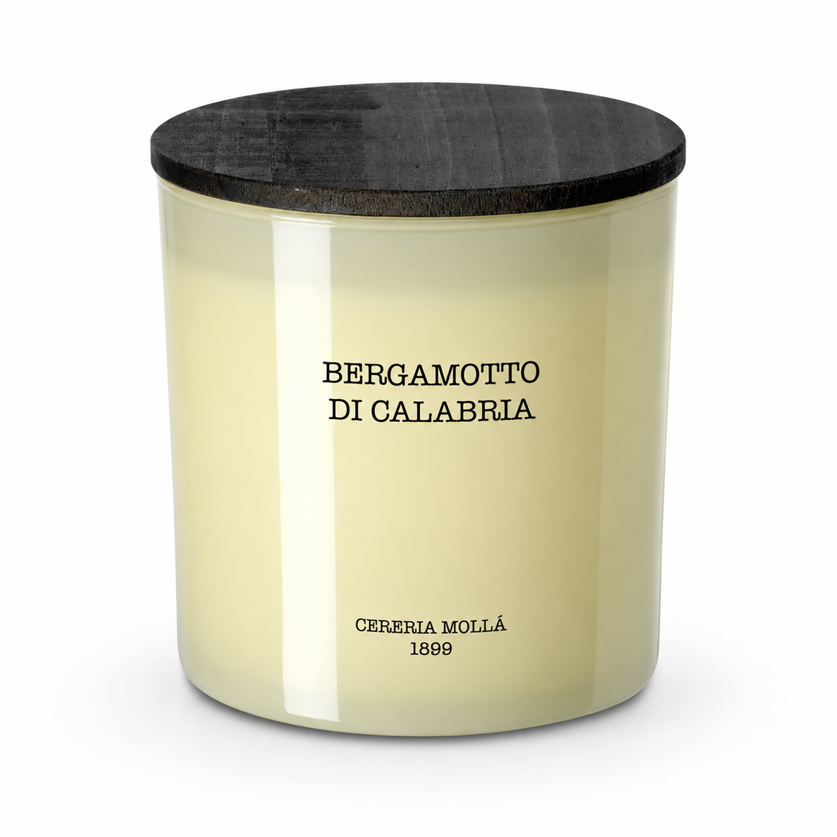 Cereria Molla Bergamotto di Calabria 3-wick XL candle, clear product view
