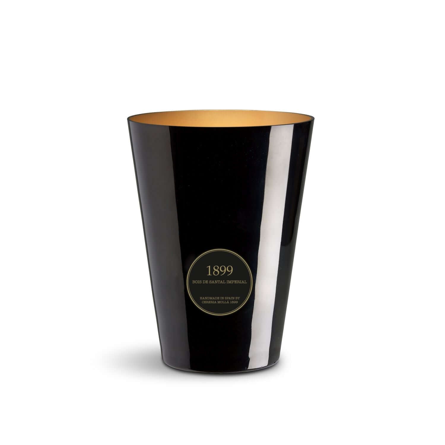 Cereria Molla - Bois de Santal Imperial Black & Gold Premium Candle - 7.7 lb/3.5 kg 5 wick - Coastous