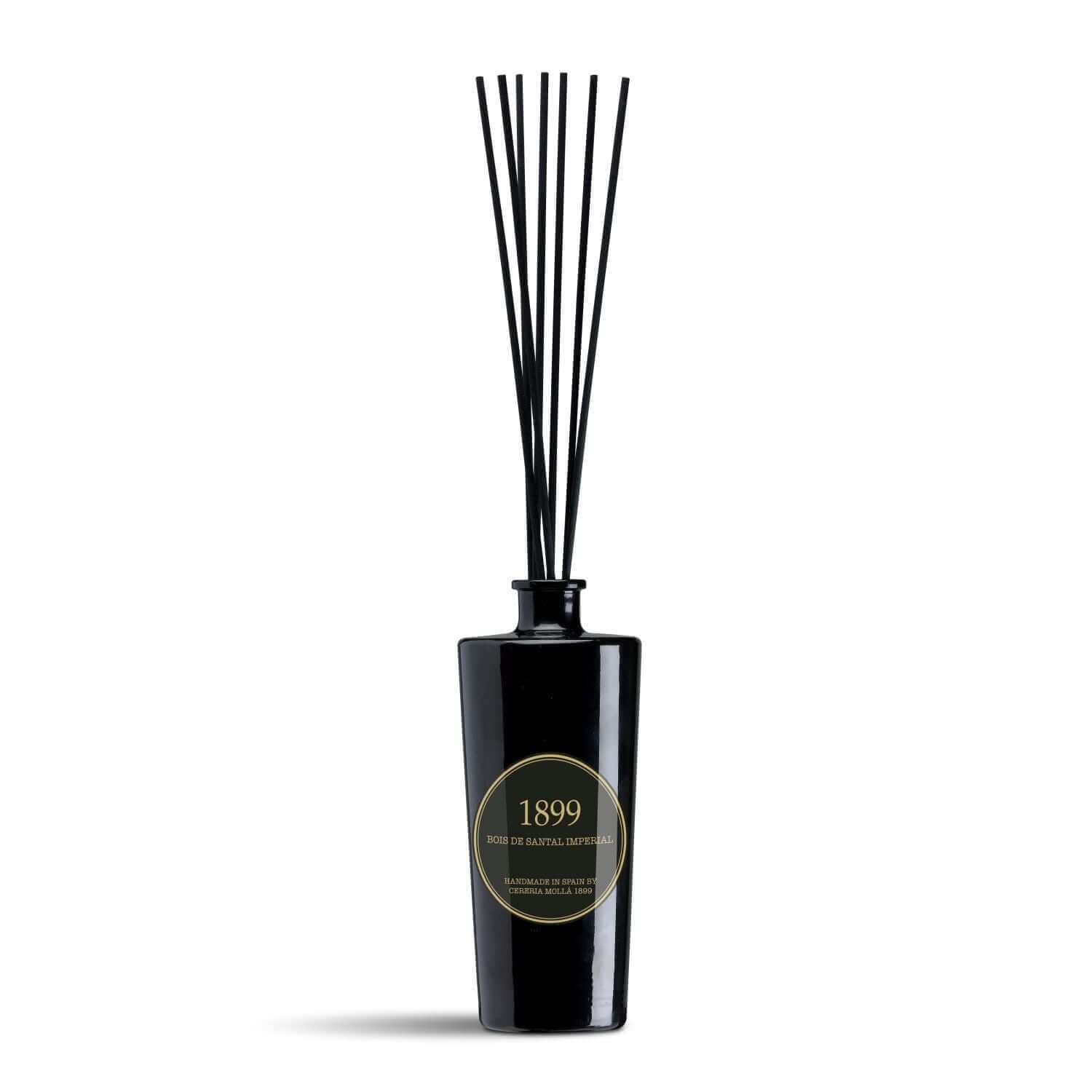 Cereria Molla - Bois De Santal Imperial Black & Gold Premium Reed Diffuser - 3.4 fl oz/100 ml - Coastous
