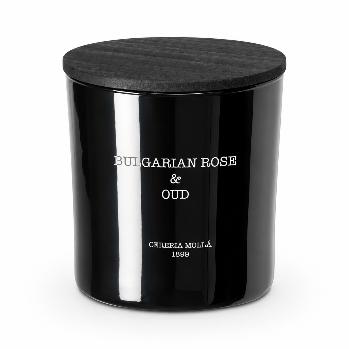 Cereria Molla Bulgarian Rose & Oud 3-wick XL candle, clear product view