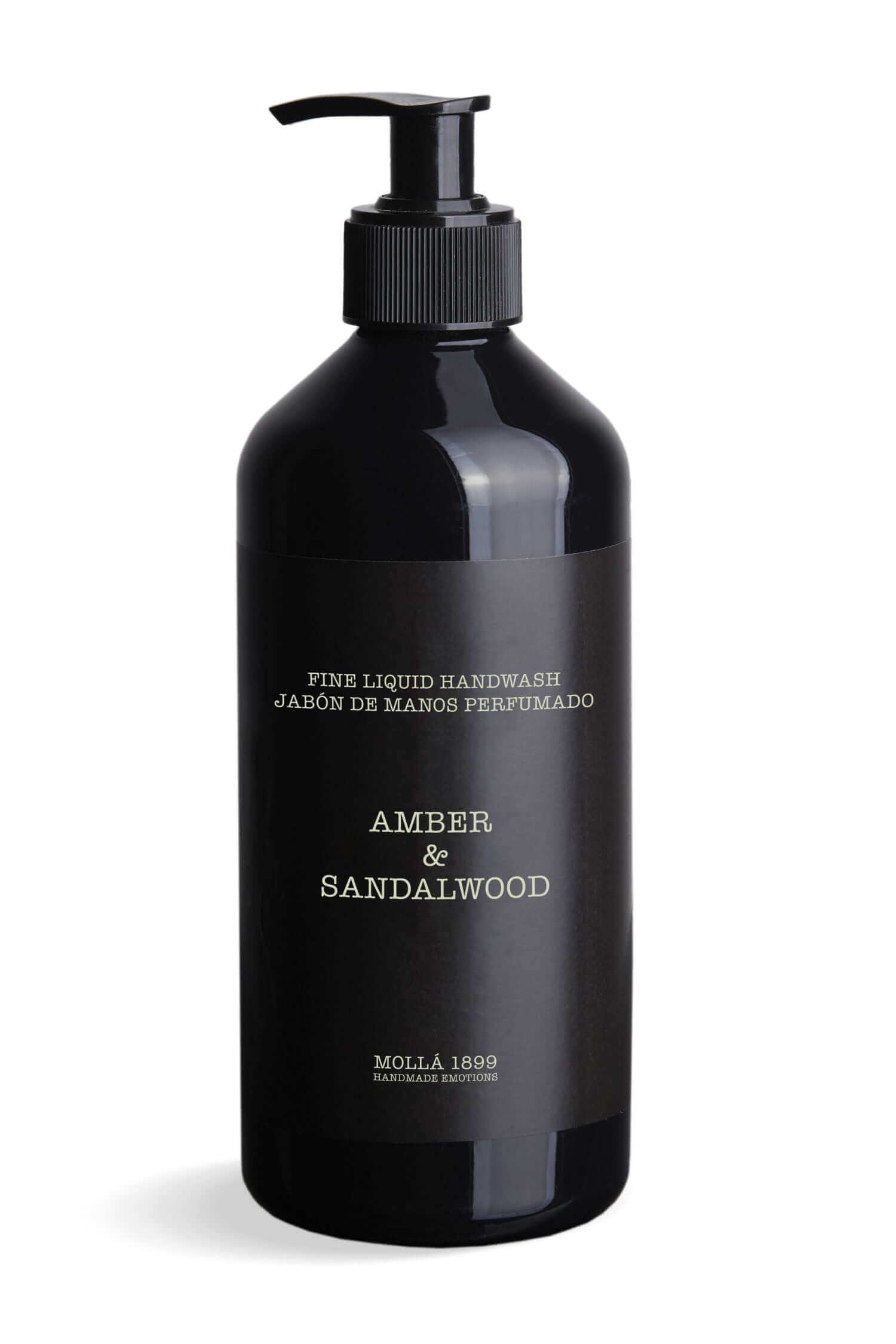 Cereria Molla - Fine Liquid Handwash - 16.9 fl oz / 500 ml - Amber & Sandalwood - Coastous