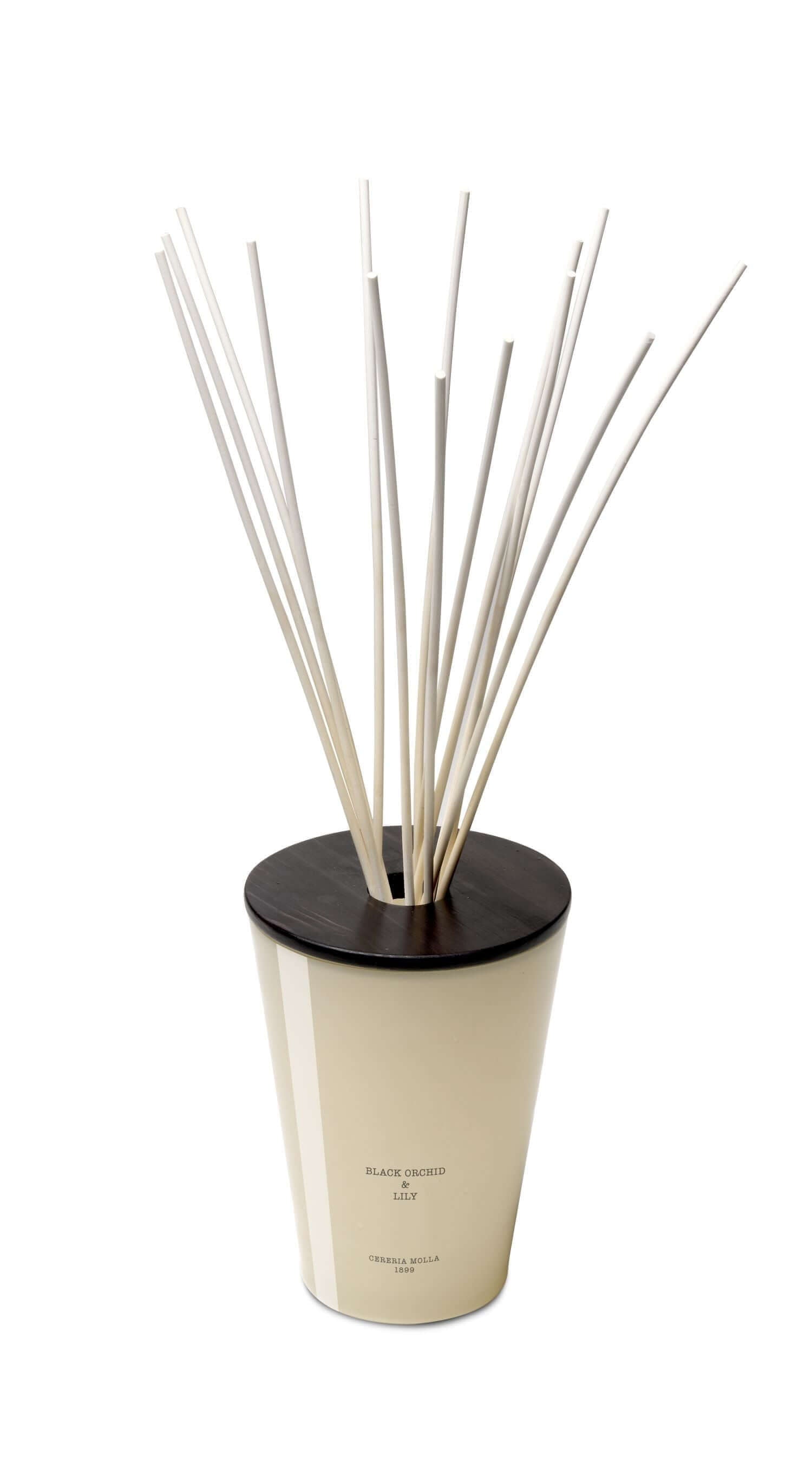 Cereria Molla - Premium Reed Diffuser - Black Orchid & Lily - Coastous