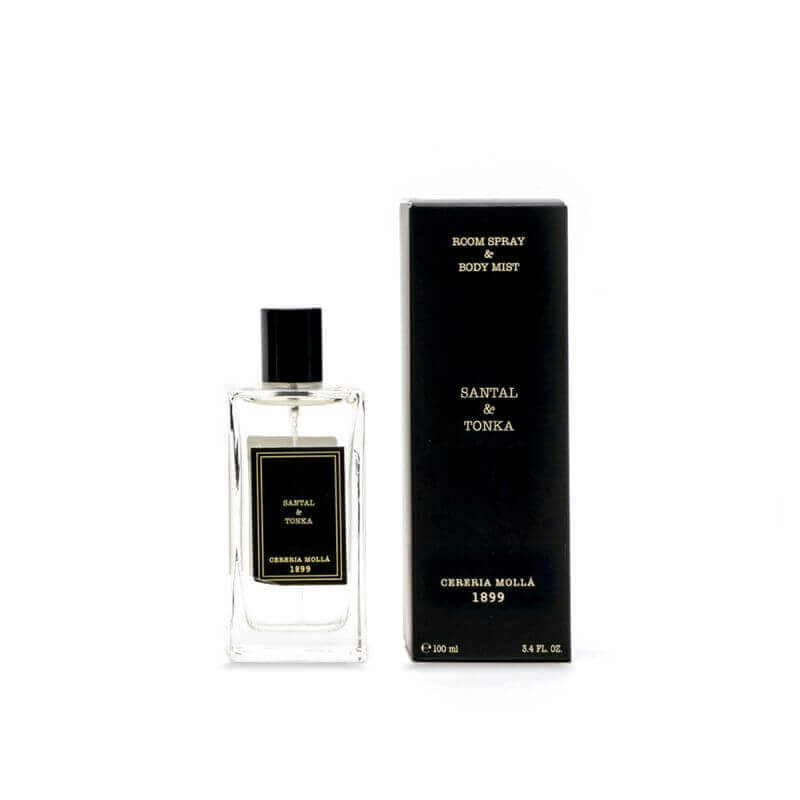 Cereria Molla - Premium Spray - Transparent 3.4 fl oz / 100 ml - Santal & Tonka - Coastous