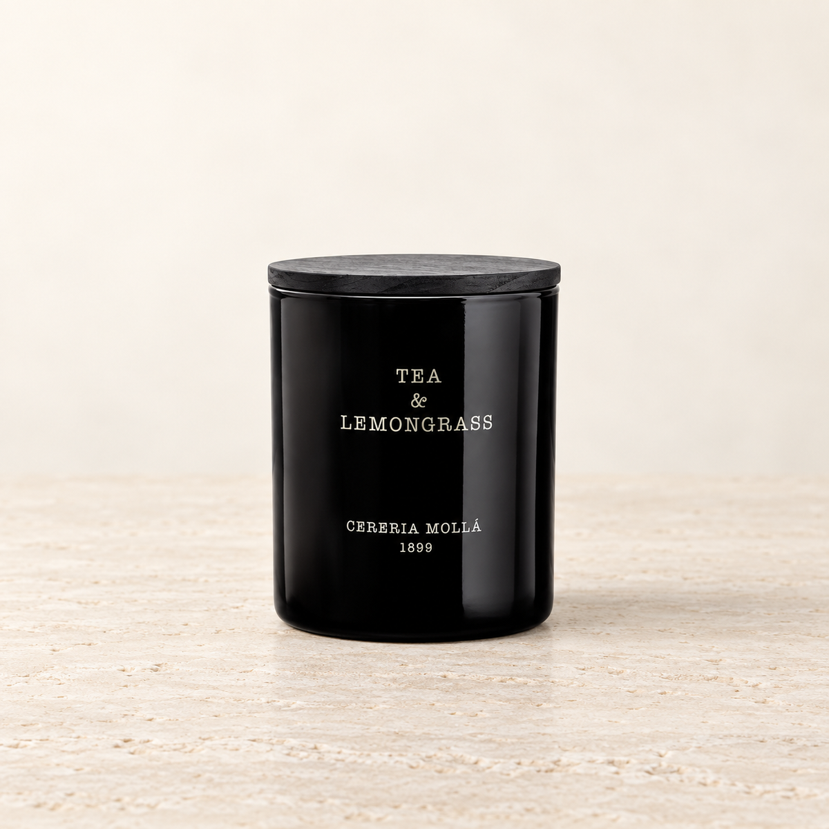 Cereria Molla Tea & Lemongrass 230 g candle, clear product view